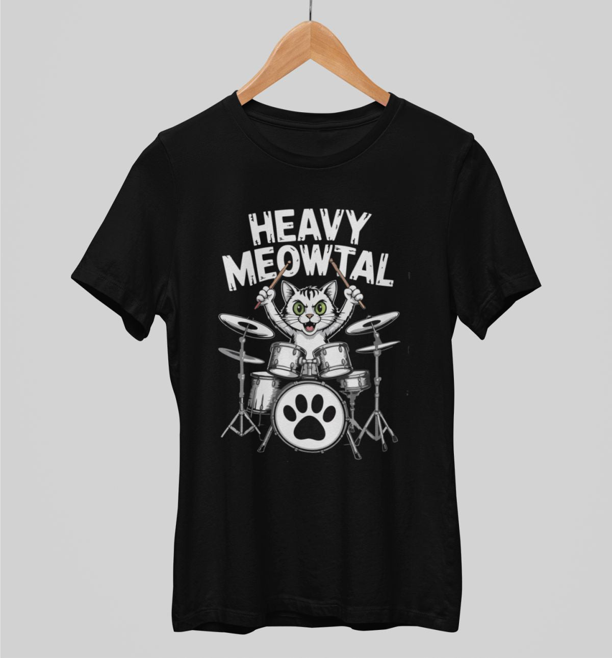 Mustat unisex T-paidat "Heavy metal"