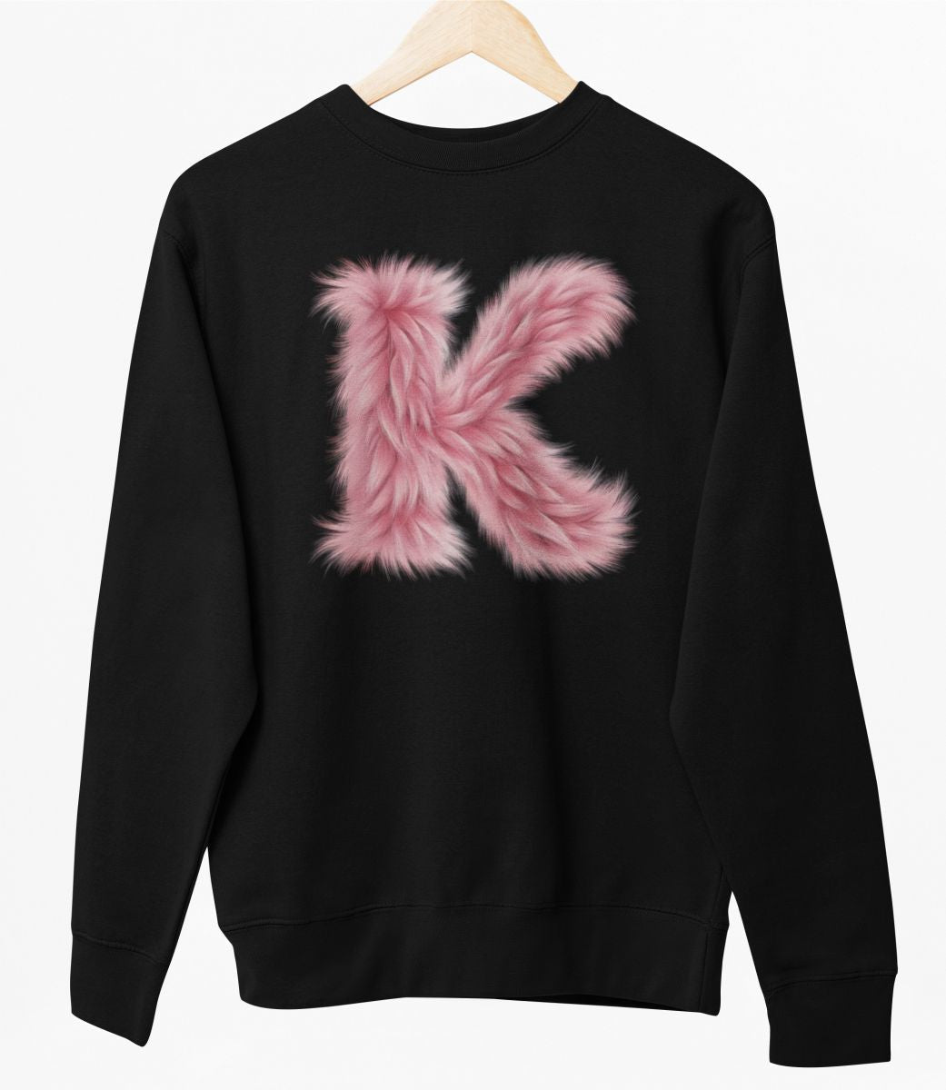 Must UNISEX kapuutsita pusa "K täht"