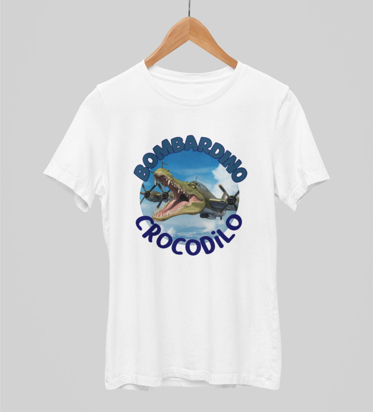 Valged UNISEX T-särgid Bombardino crocodilo