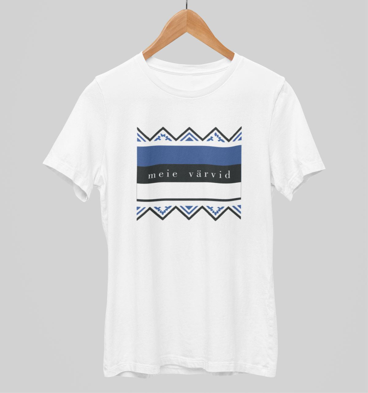 Valge unisex T-särk "Meie värvid"