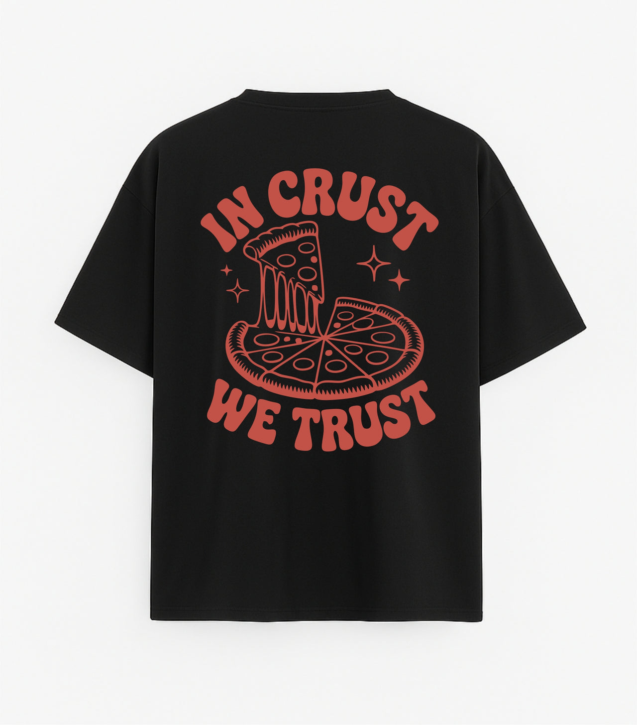 Oversized black T-shirt "Crust"