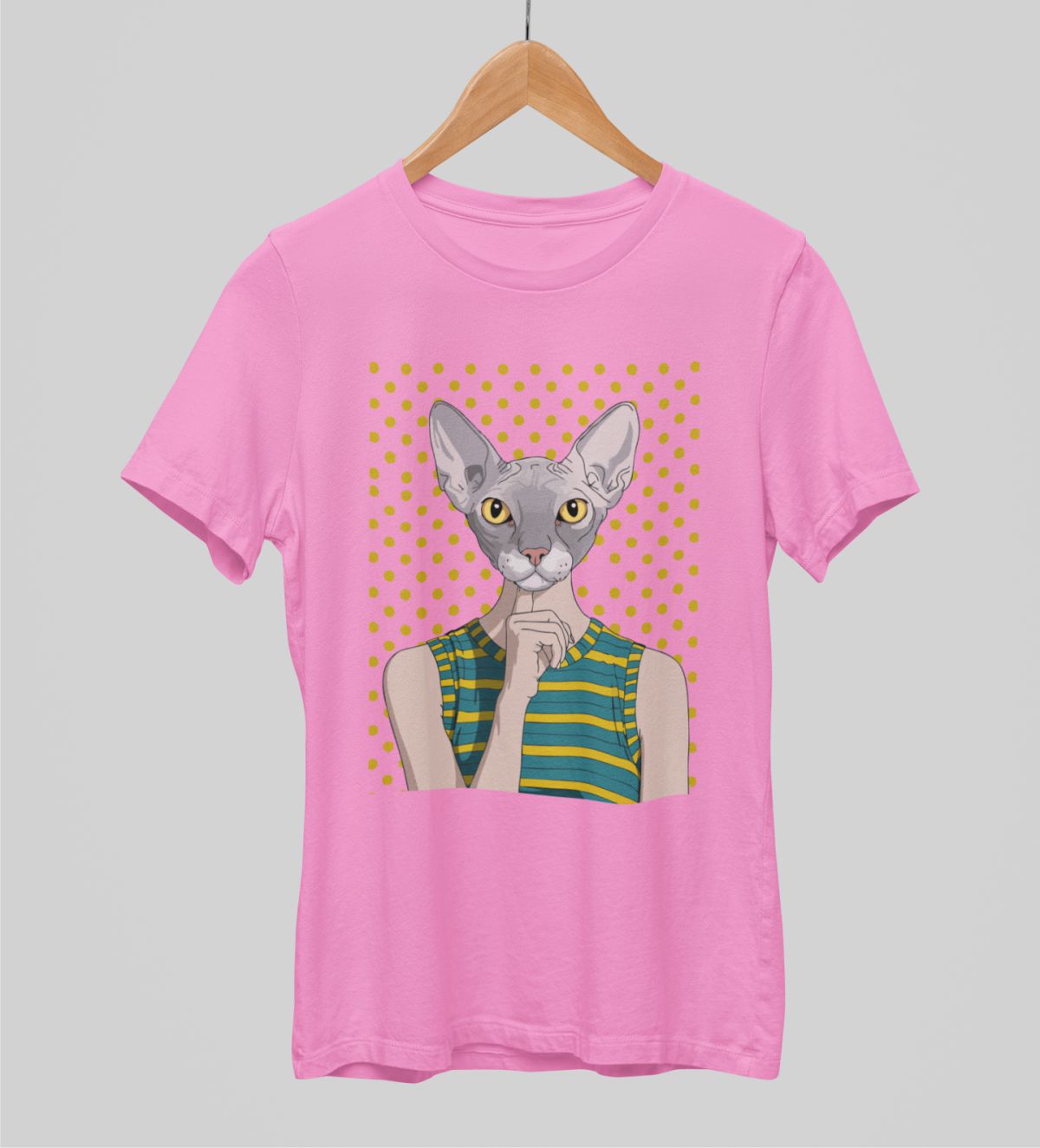 Růžové unisex tričko "Sfinga"