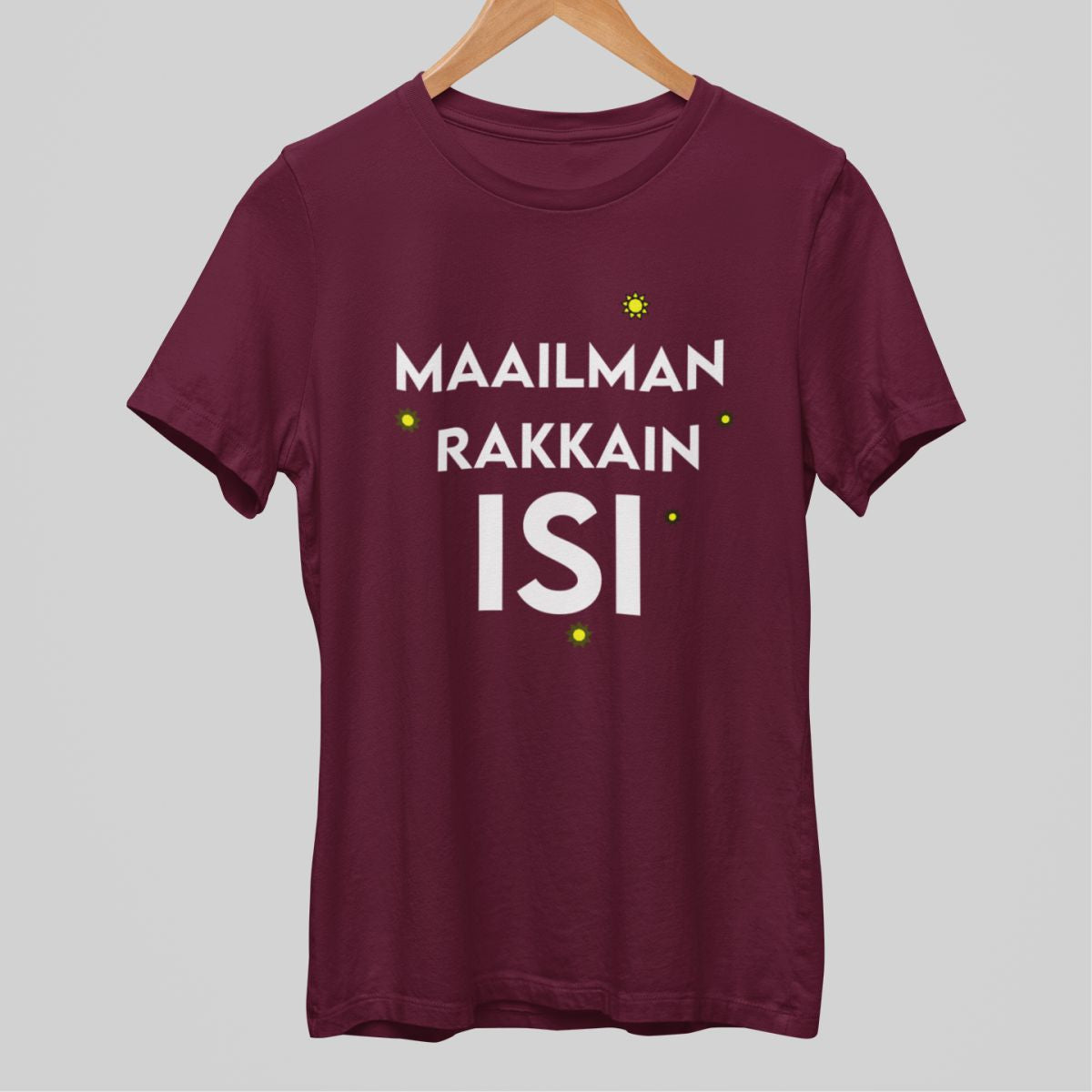 Burgundinpunainen t-paita "Maailman rakkain isi"