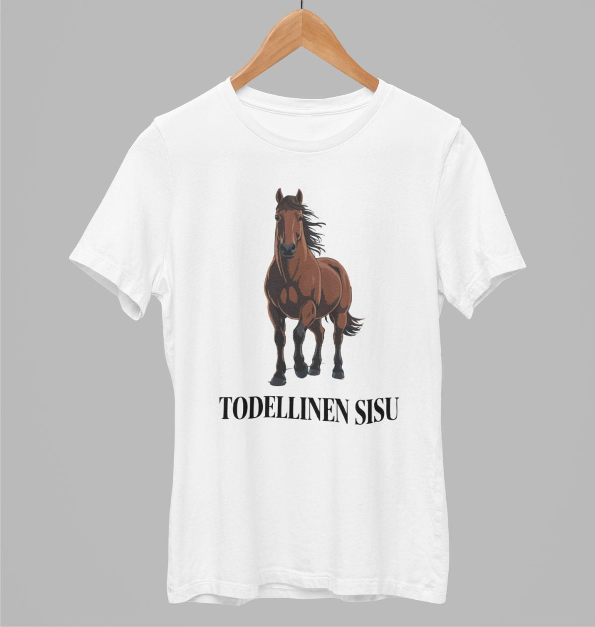 Valkoiset unisex T-paidat "Todellinen sisu"