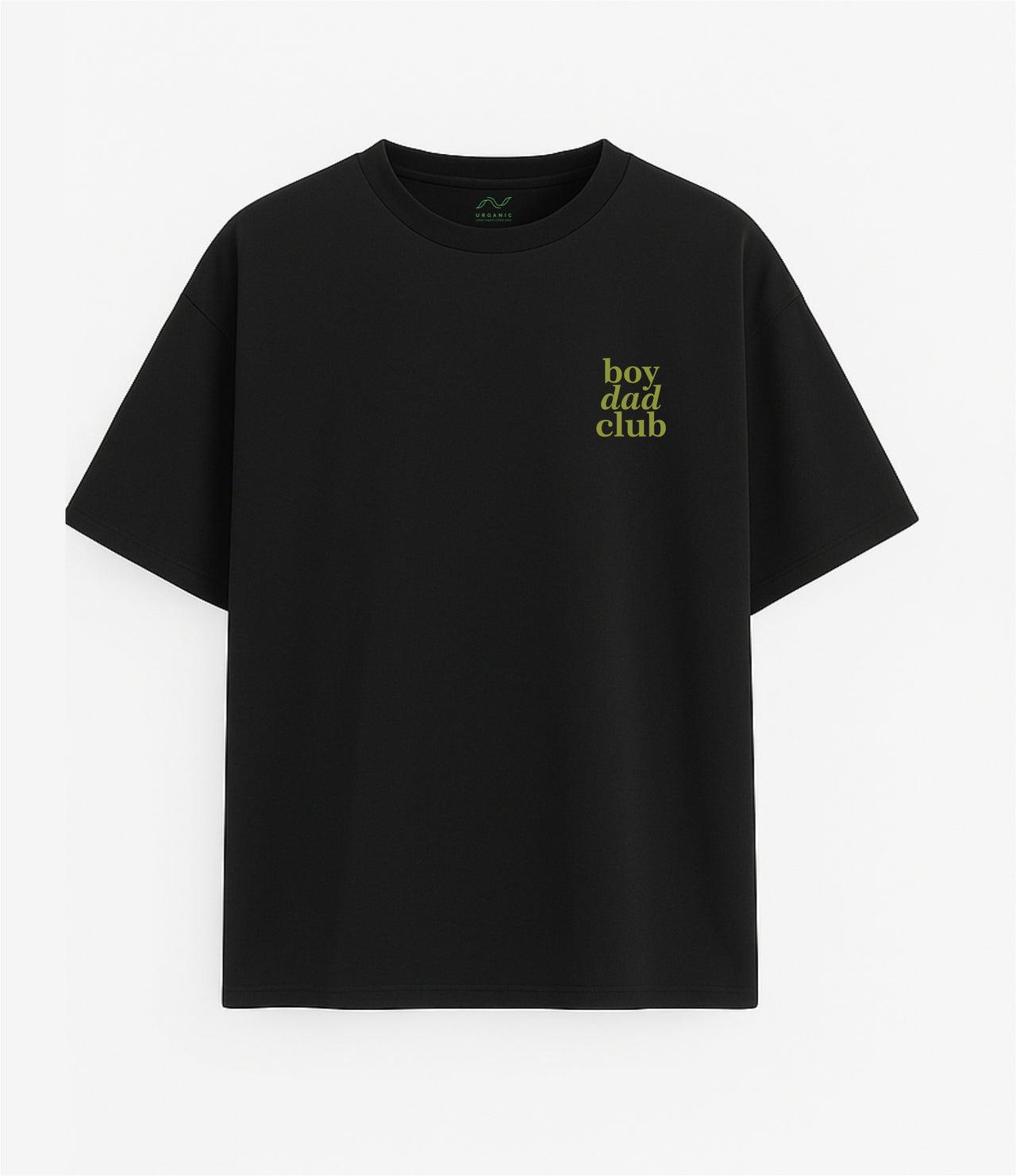 Oversized black T-shirt "Boy dad club"