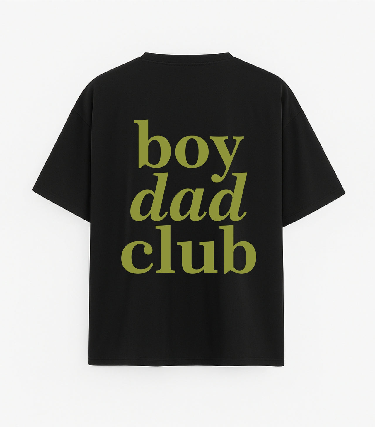 Oversized black T-shirt "Boy dad club"