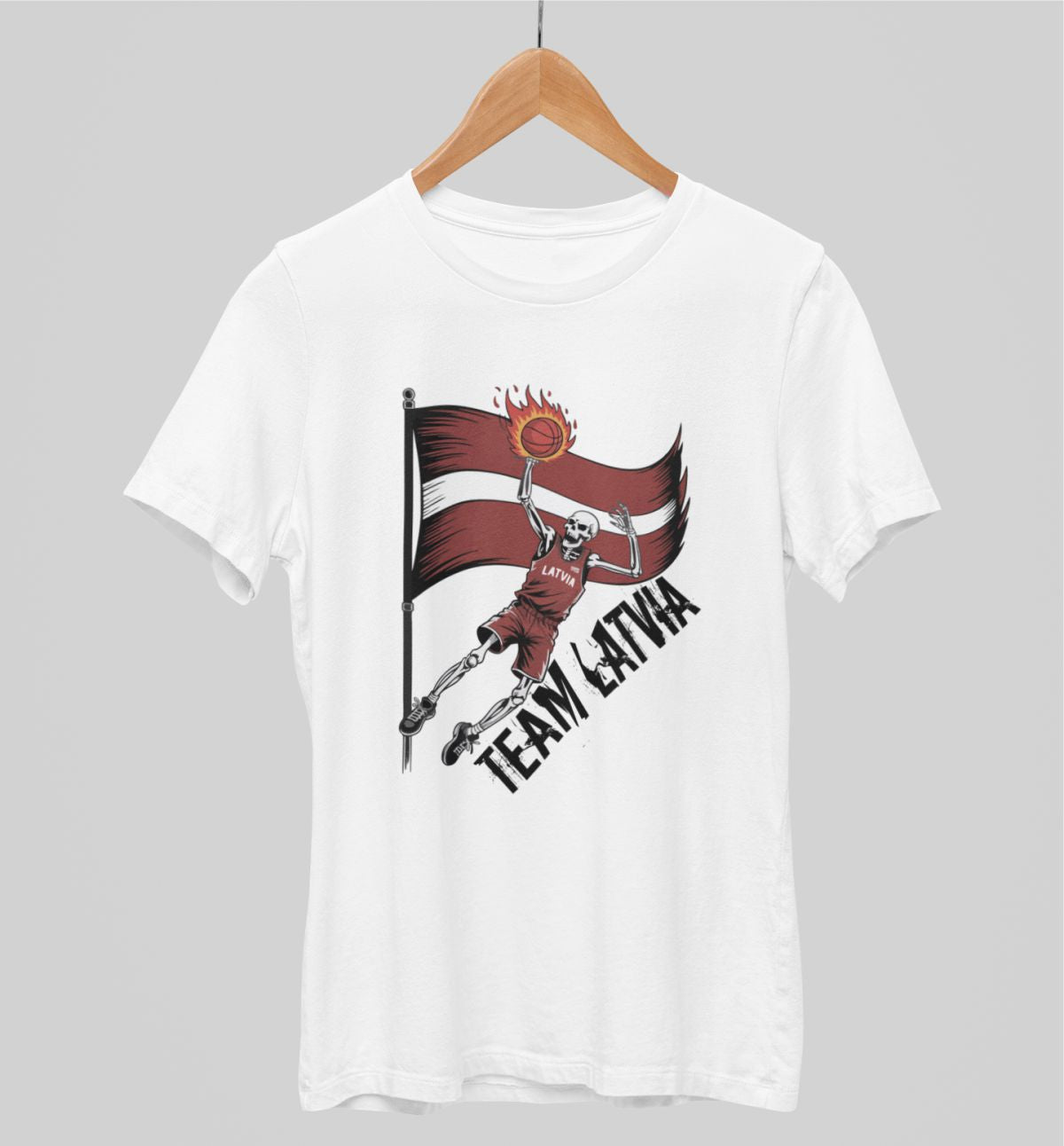 Balti UNISEX krekli "Team Latvia"