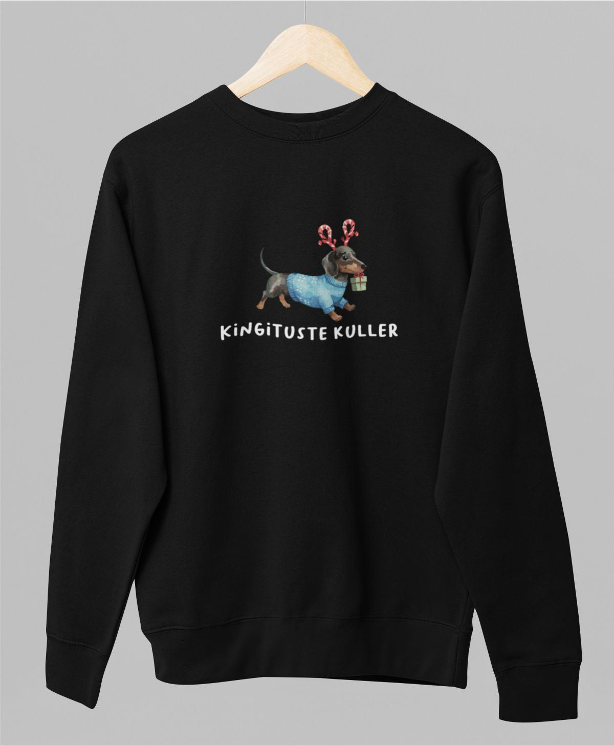 Must UNISEX pusaer ilma kapuutsita "Kingituste kuller"