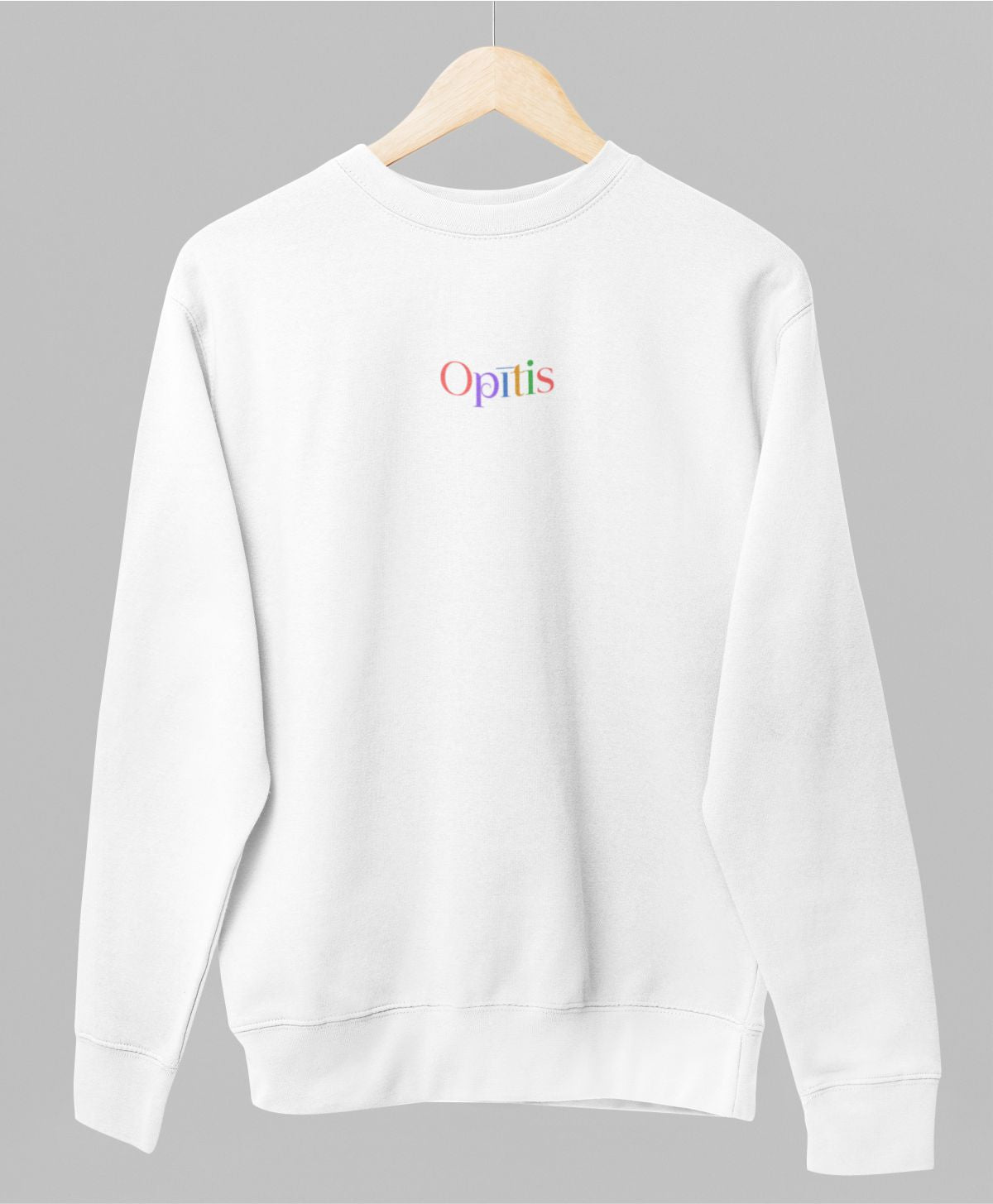 Balts UNISEX džemperis bez kapuces "Opītis"