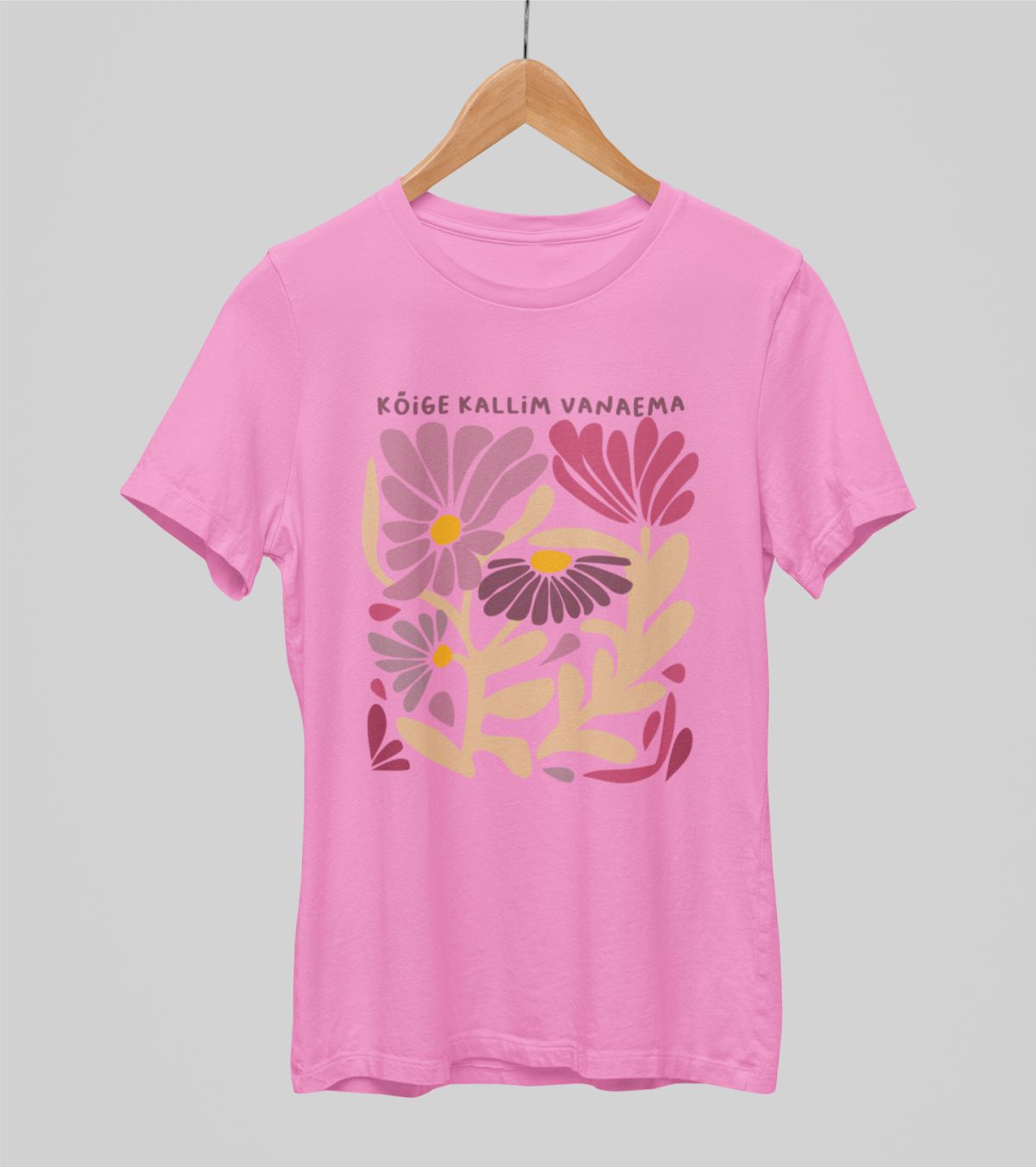 Roosad UNISEX T-särgid "Vanaema lilleaed"