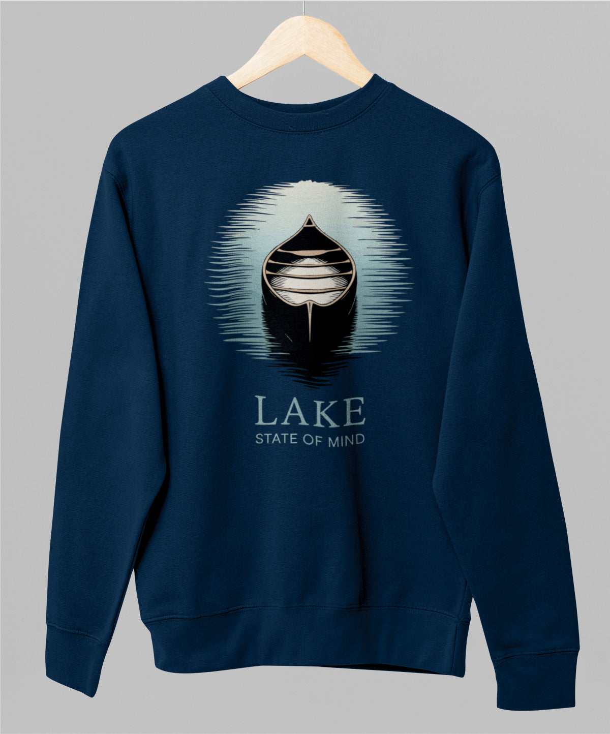 Sininen unisex collegepaita "State of mind"