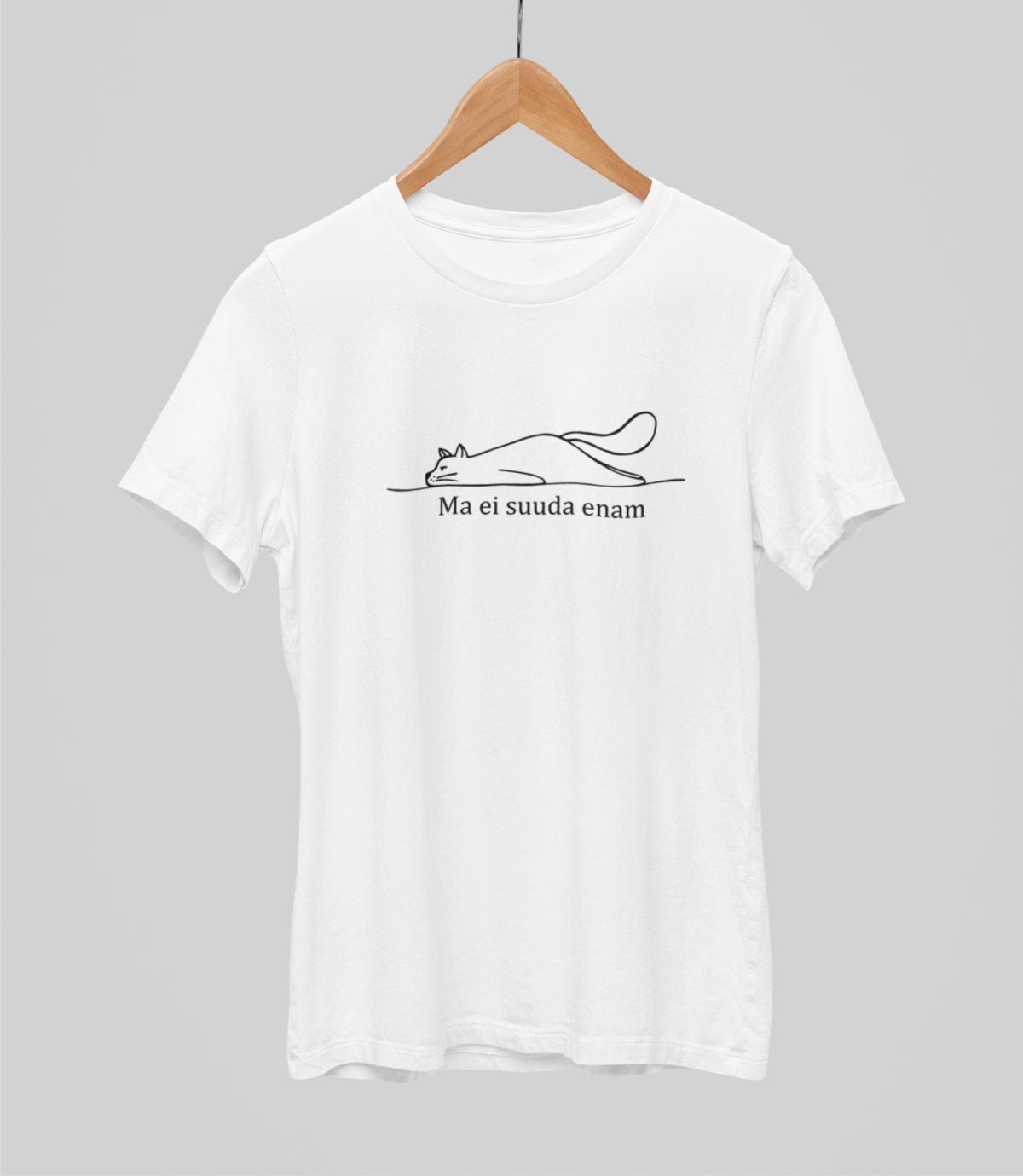 Valged UNISEX T-särgid "Ma ei suuda enam"