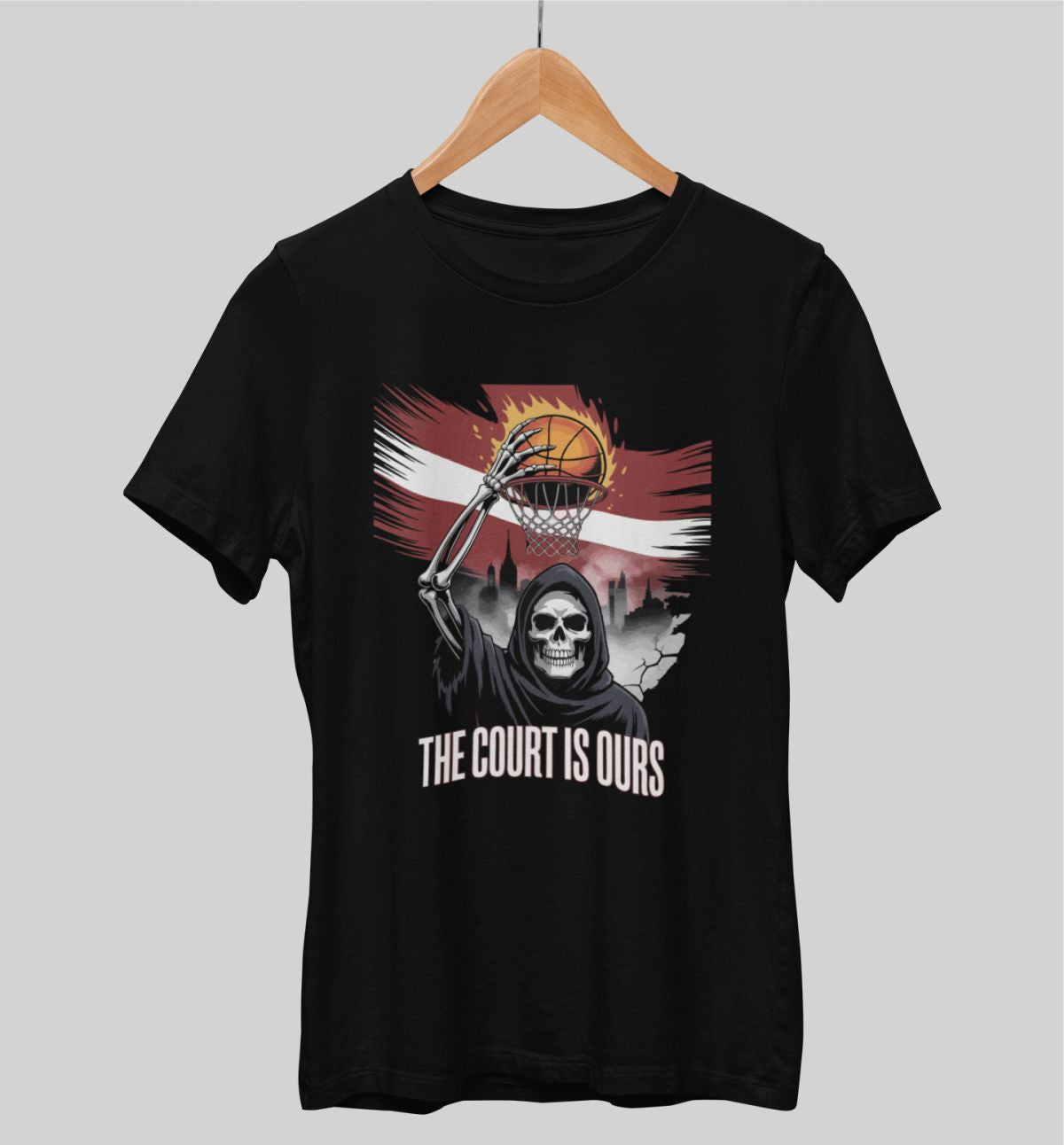 Melni unisex krekli "The court is ours"