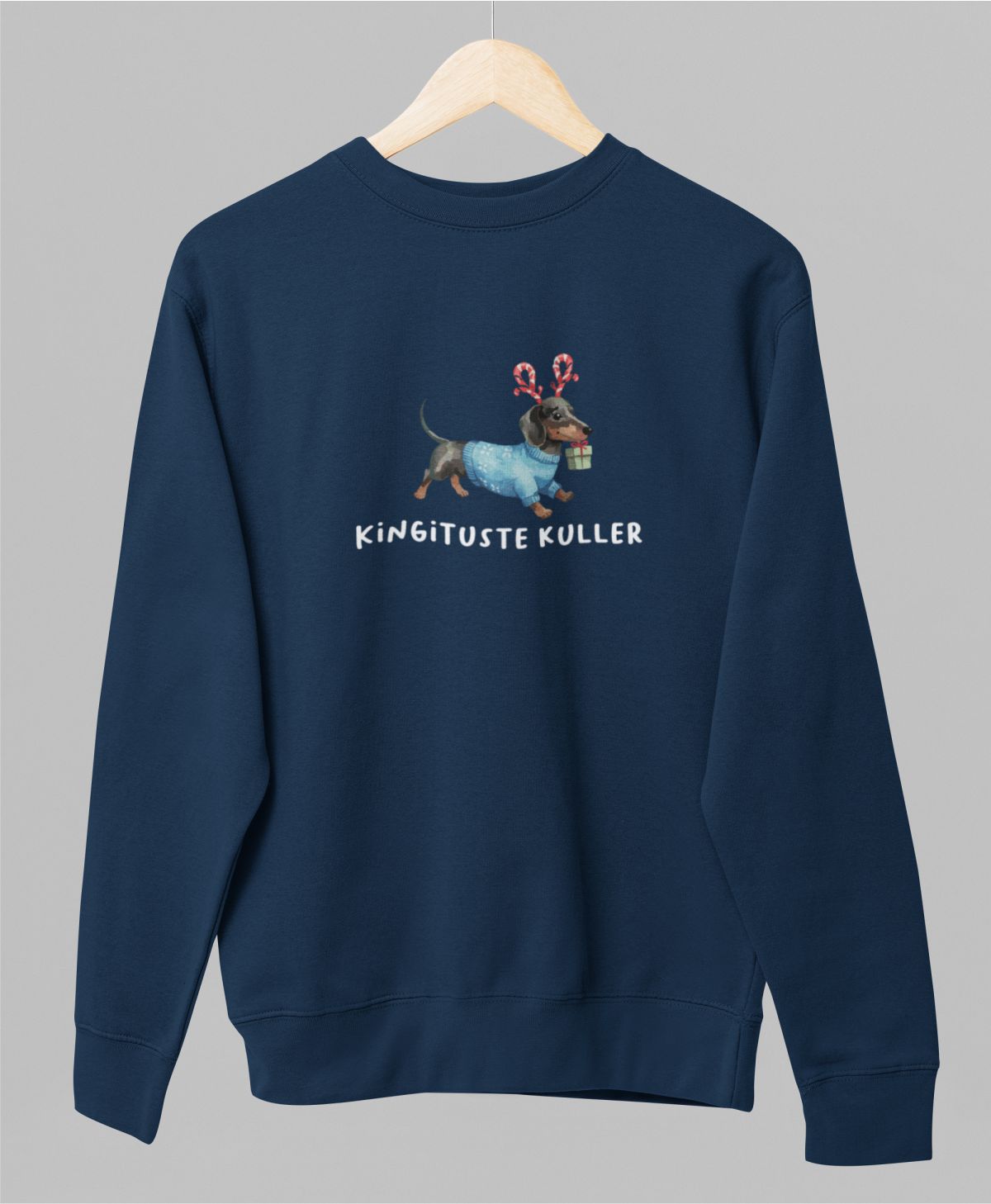 Sinine UNISEX pusaer ilma kapuutsita "Kingituste kuller"