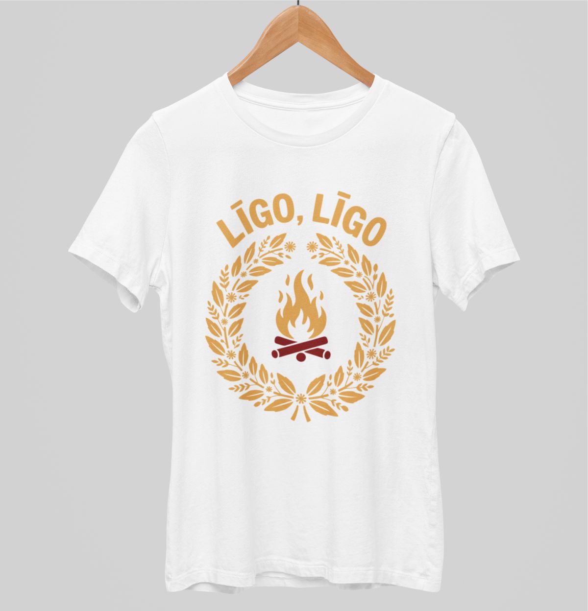 Balti UNISEX krekli "Līgo līgo"