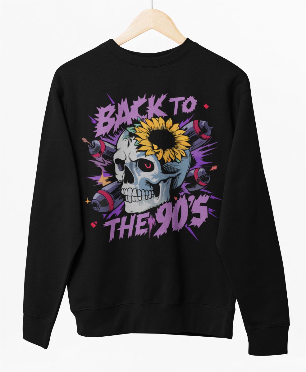 Svart UNISEX sweatshirt ”Back to the 90's”