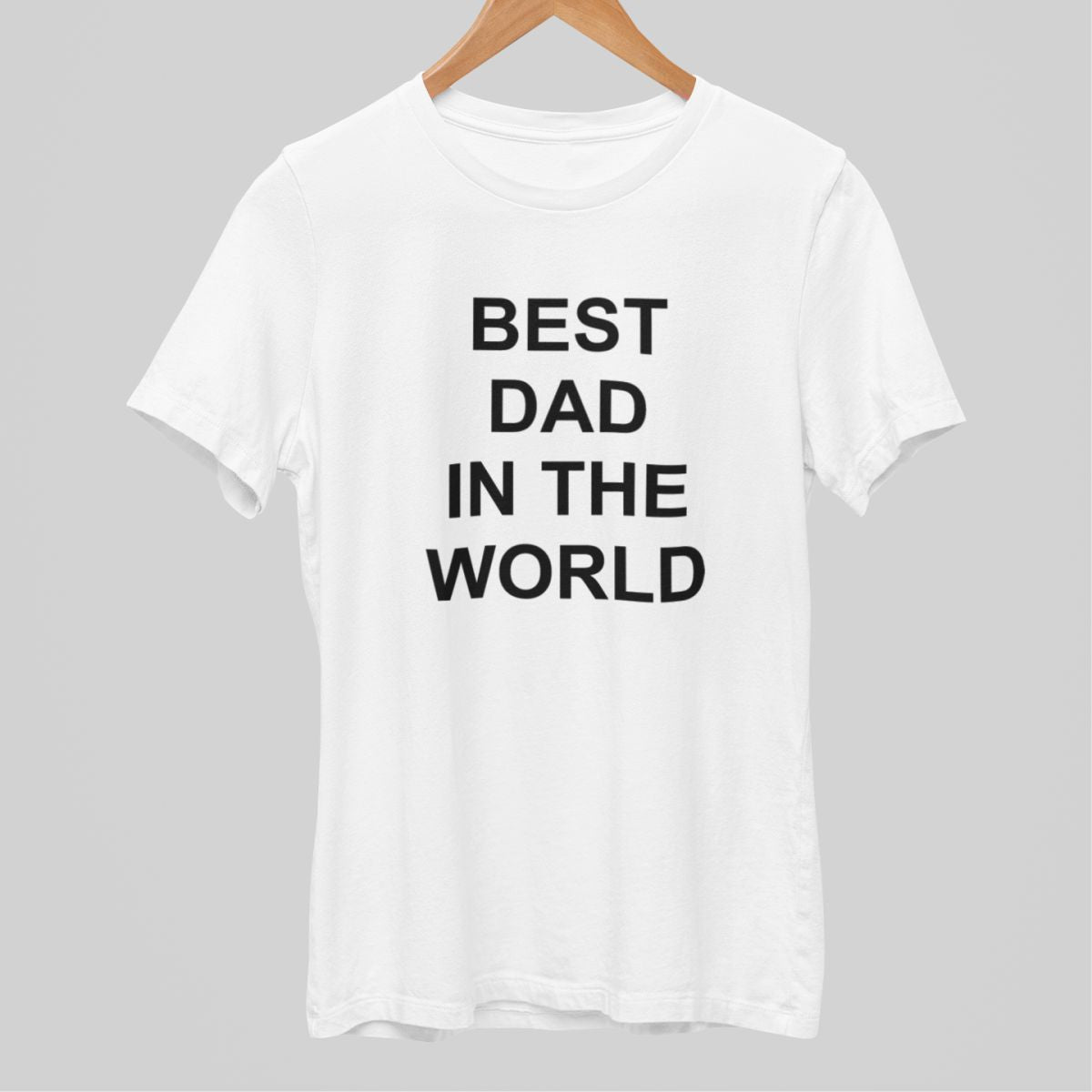 Valkoiset unisex T-paidat "Best dad in the world"