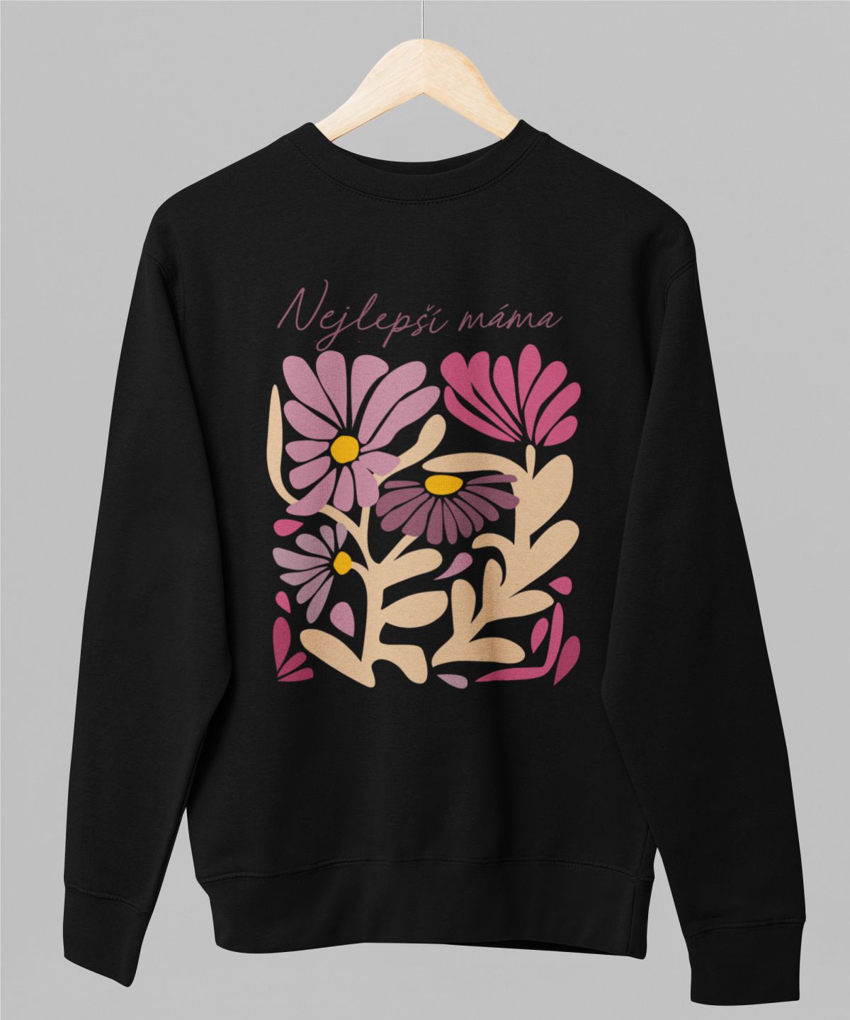 Černá unisex mikina "Nejlepší máma"