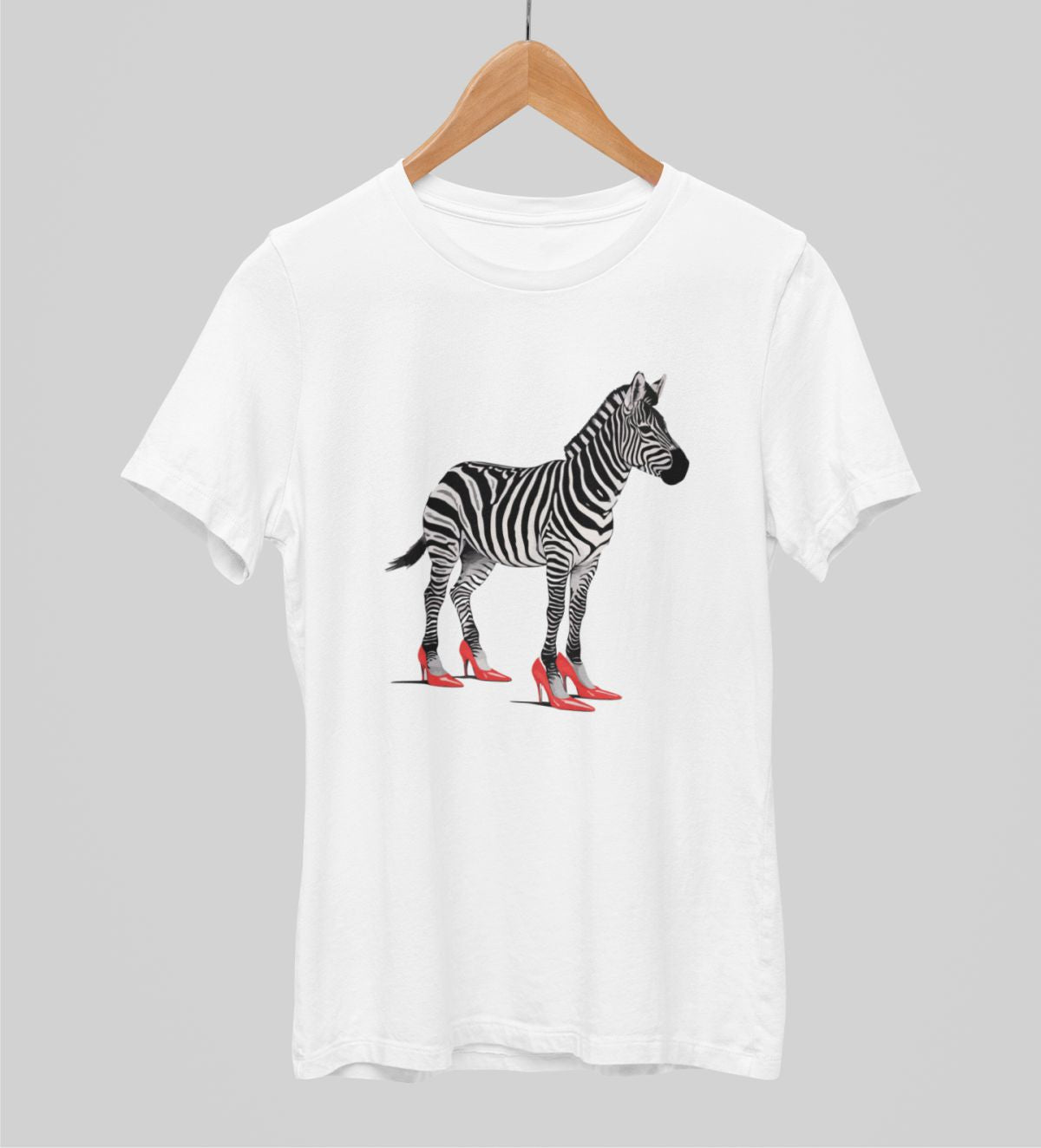 Valkoiset unisex T-paidat "Pikku seepra"