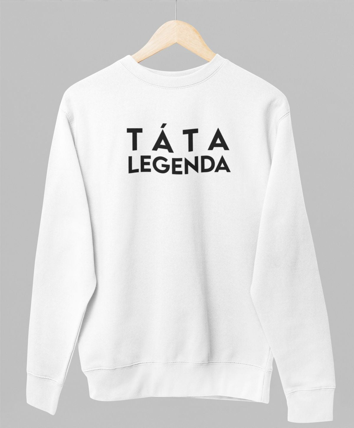 Bílá unisex mikina "Táta legenda"