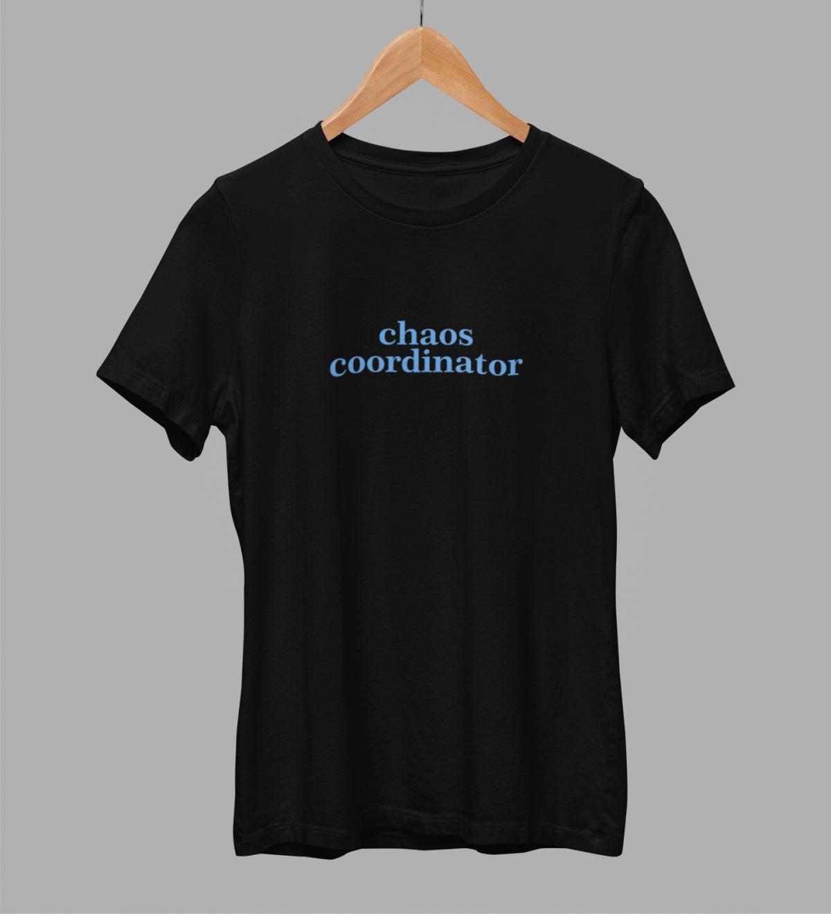 Black unisex t-shirt "Chaos coordinator"