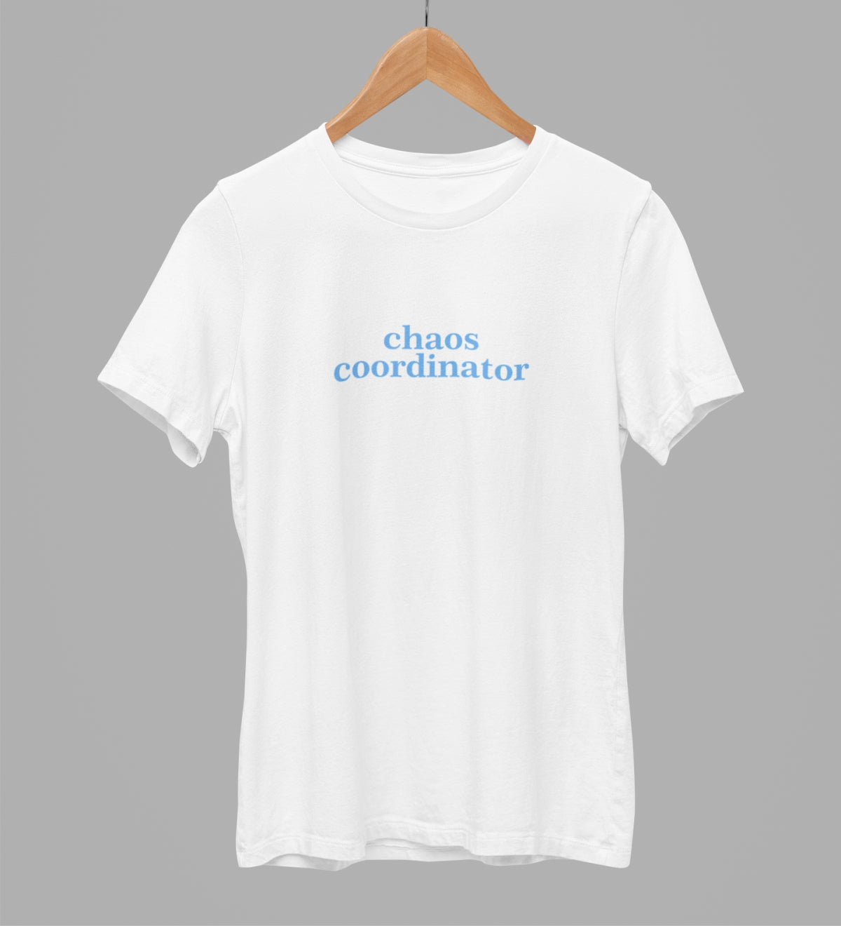 White unisex t-shirt "Chaos coordinator"