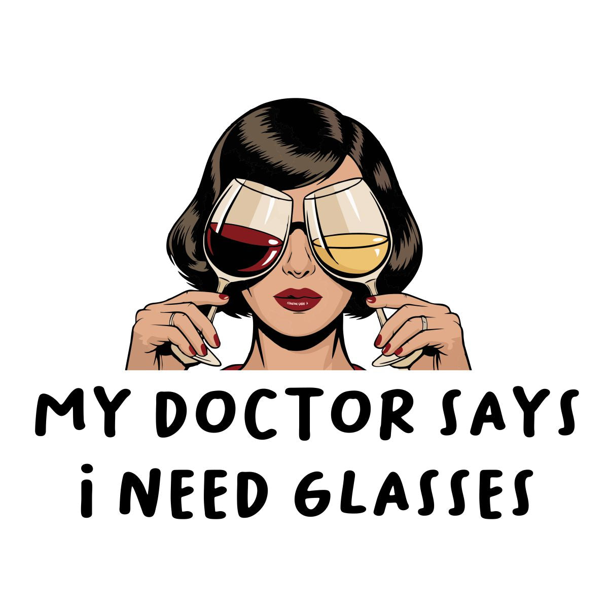 Vit UNISEX T-shirt “My doctor says”