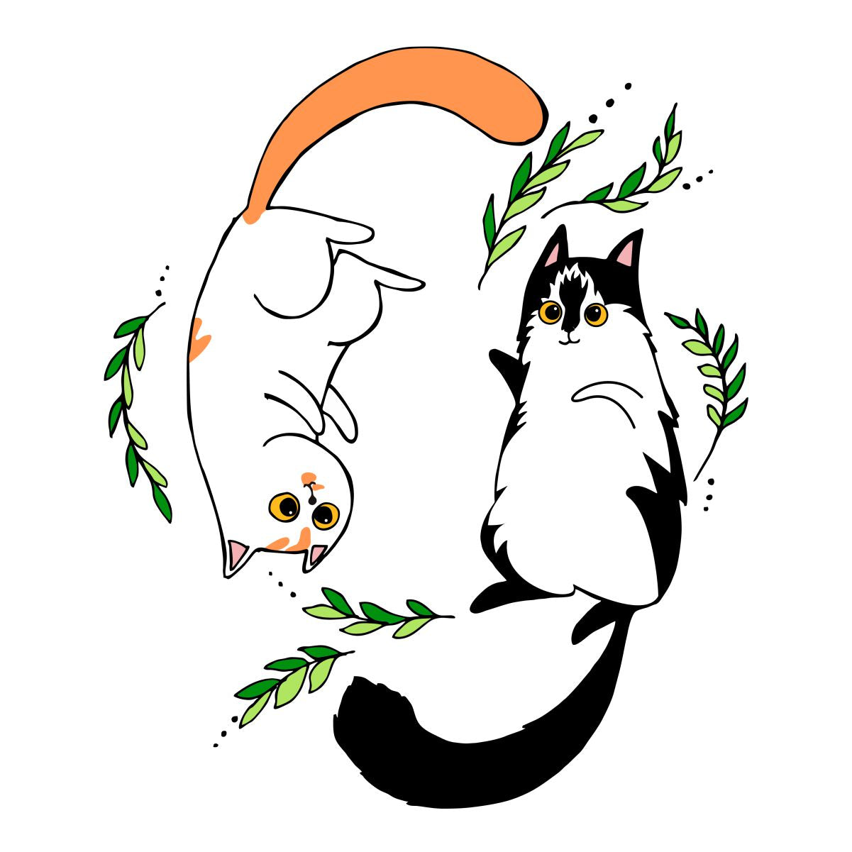 Balti UNISEX krekli "Kaķēni"