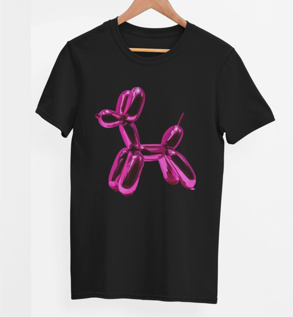 Svart UNISEX T-shirt “Metallischer Hund”