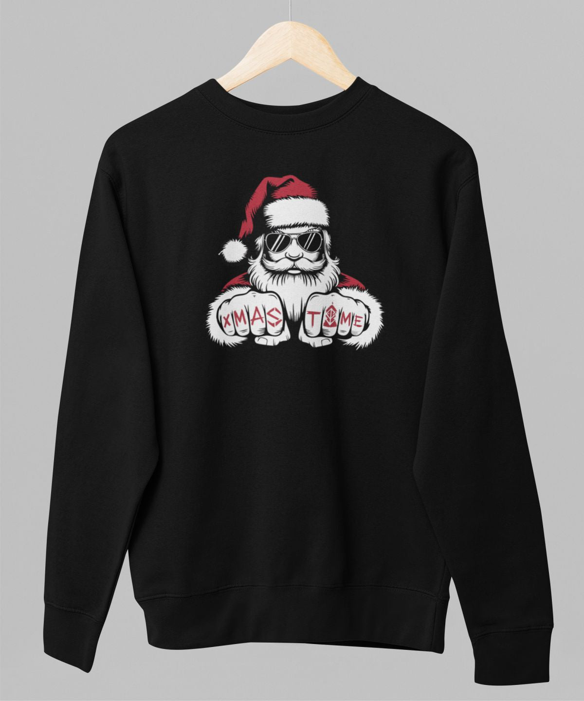 Melns UNISEX džemperis bez kapuces "Stilīgais vectēvs"