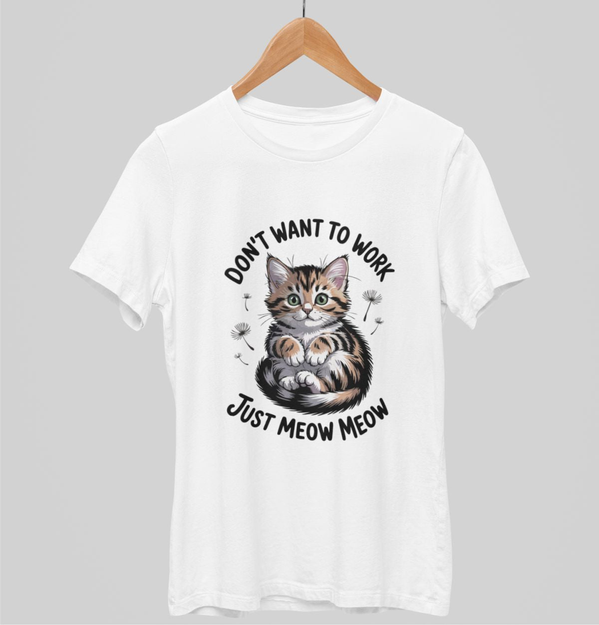 Weiße UNISEX T-Shirts Just Meow Meow