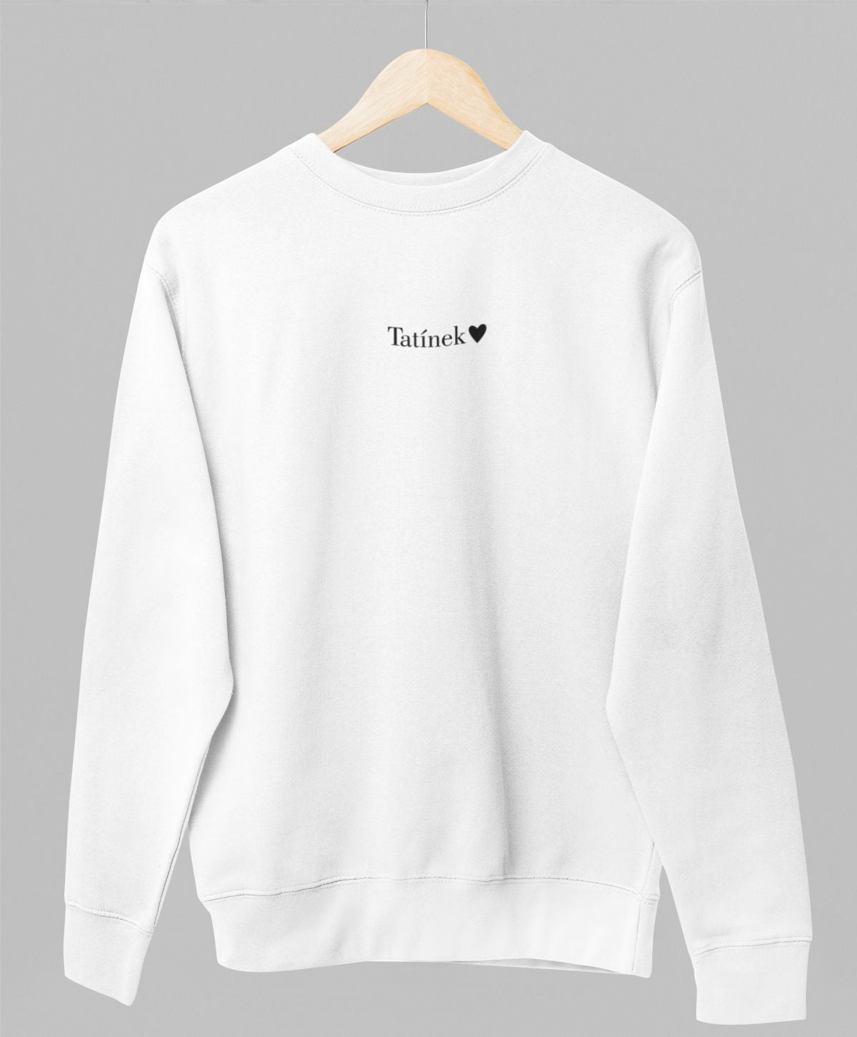 Bílá unisex mikina "Tatínek s srdíčkem"