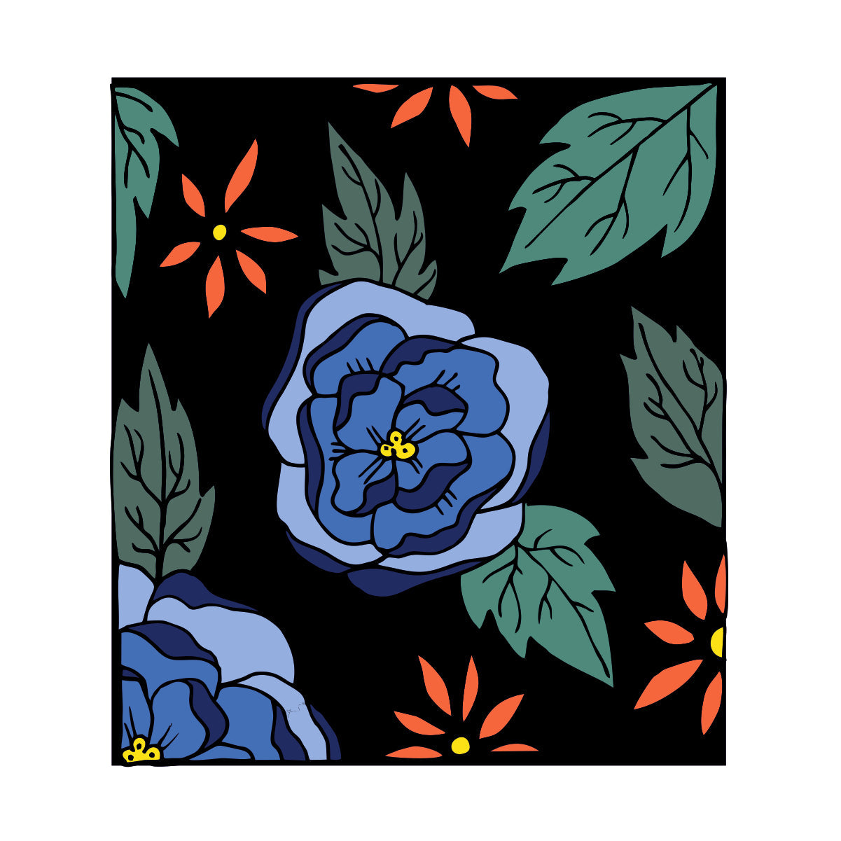 Vit UNISEX T-shirt "Svart"