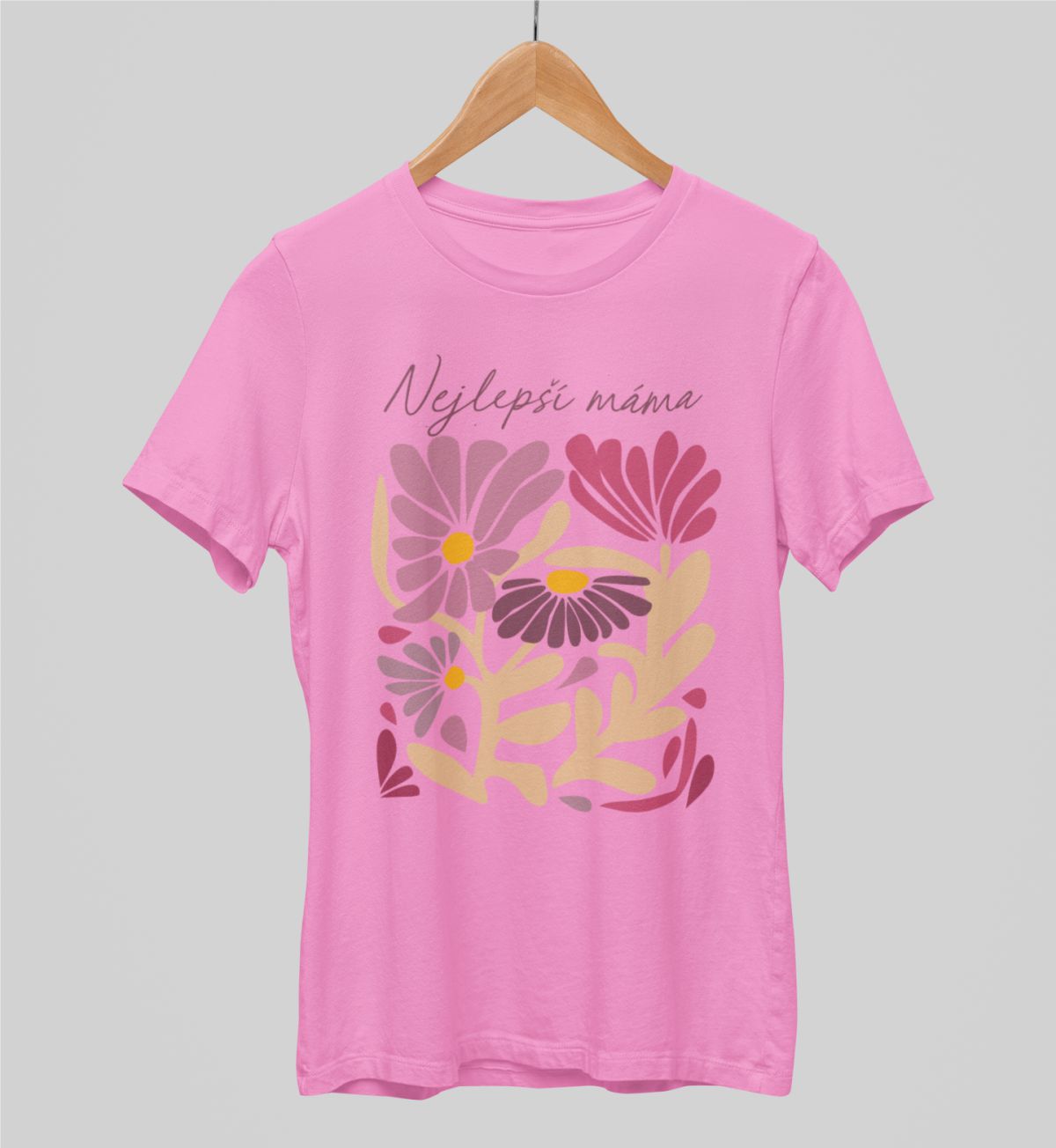 Růžové unisex tričko "Nejlepší máma"