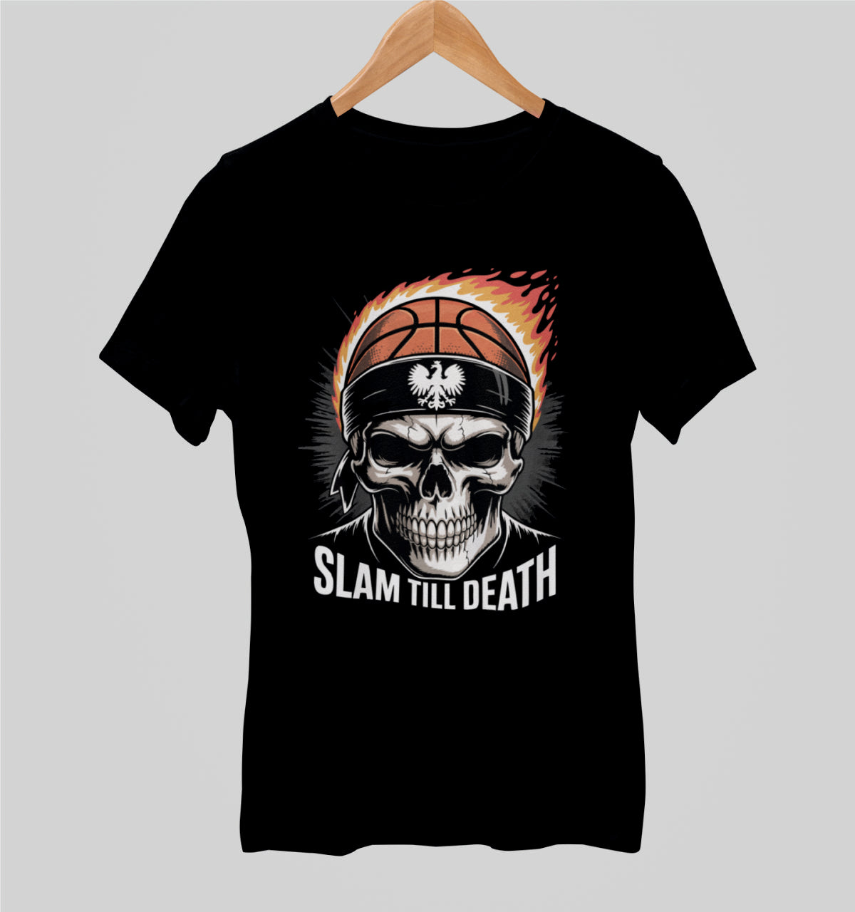 Czarna UNISEX koszulka "Basketball in Poland"