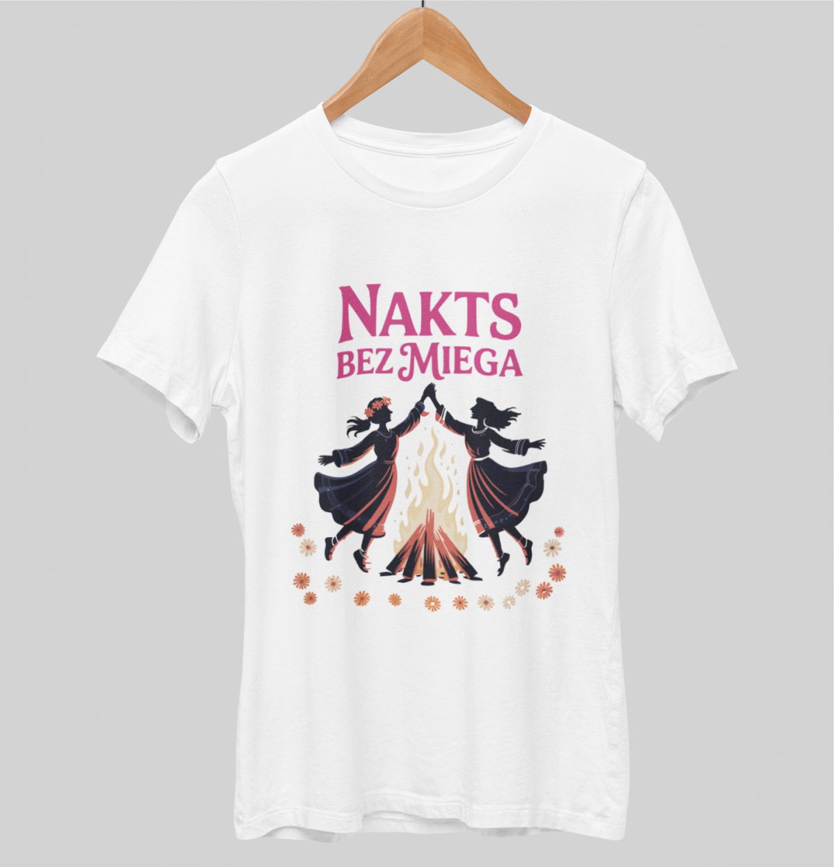 Balti UNISEX krekli "Nakts bez miega"