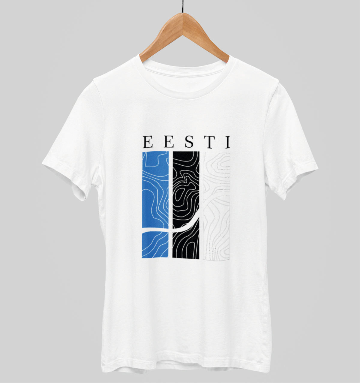 Valged UNISEX T-särgid Eesti mustrites