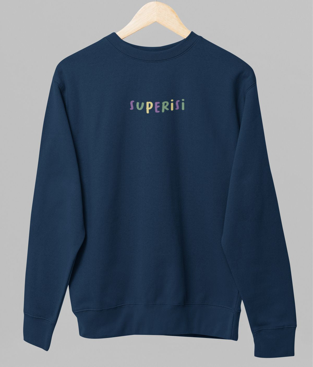 Sininen unisex collegepaita "Superisi"