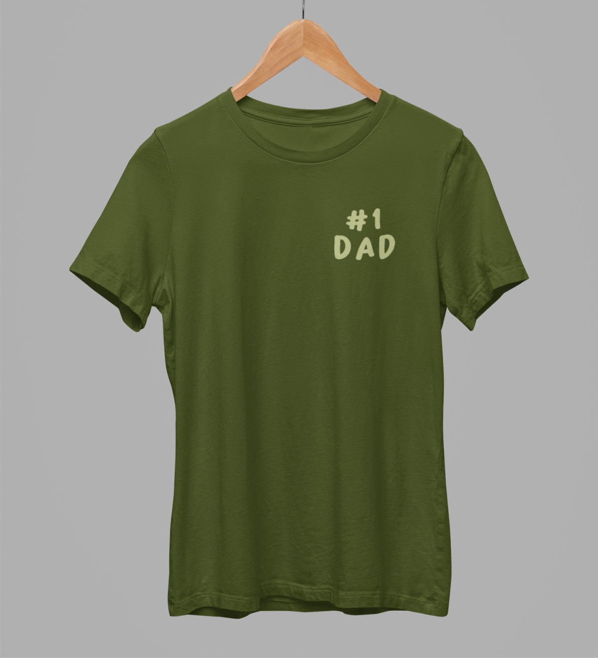Bottle green unisex t-shirt "Number one"