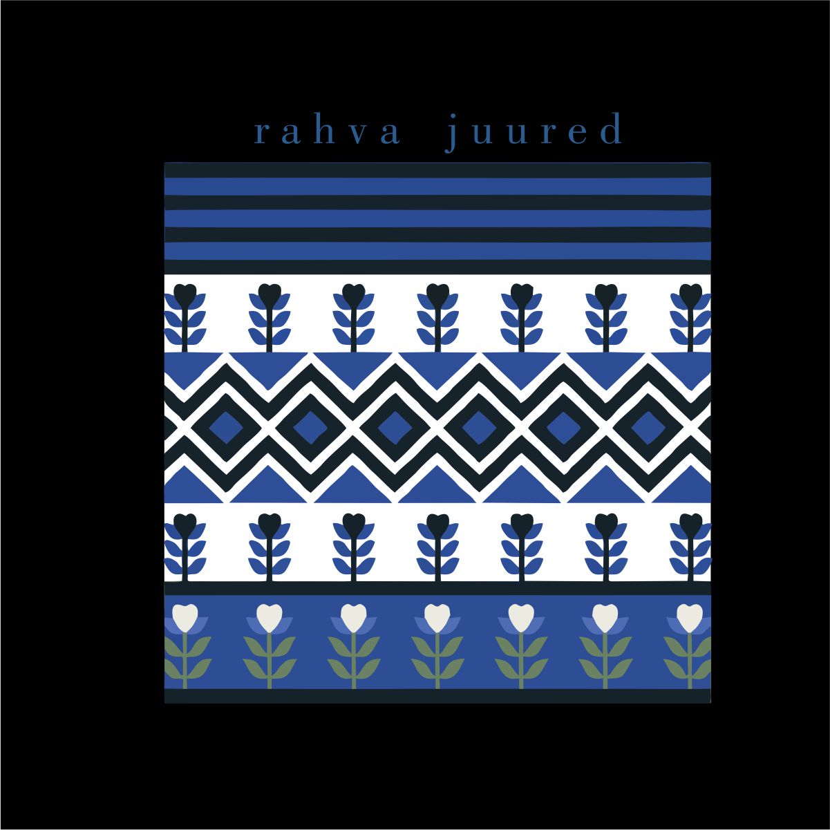 Must unisex T-särk "Rahva juured"