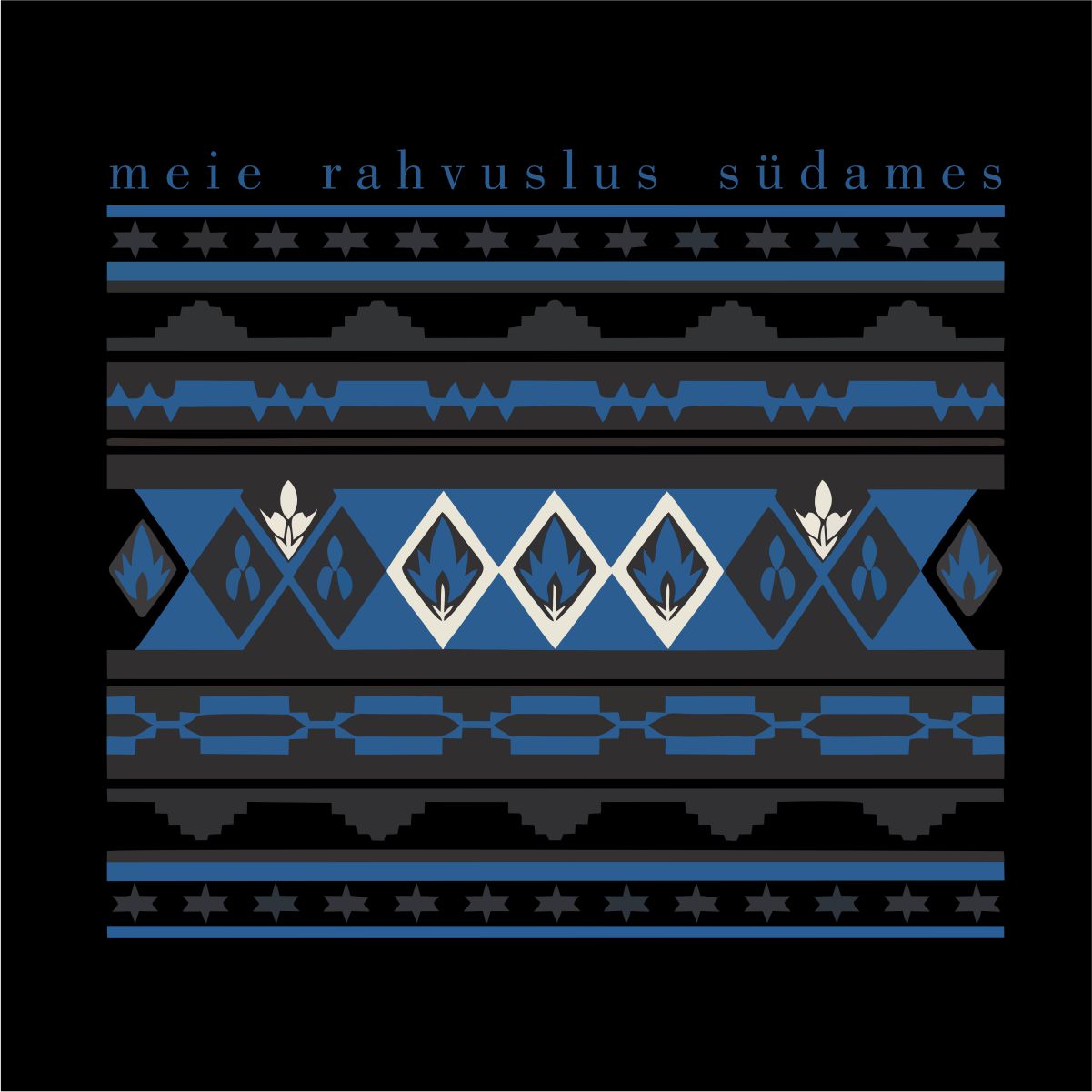 Must unisex T-särk "Meie rahvuslus südames"