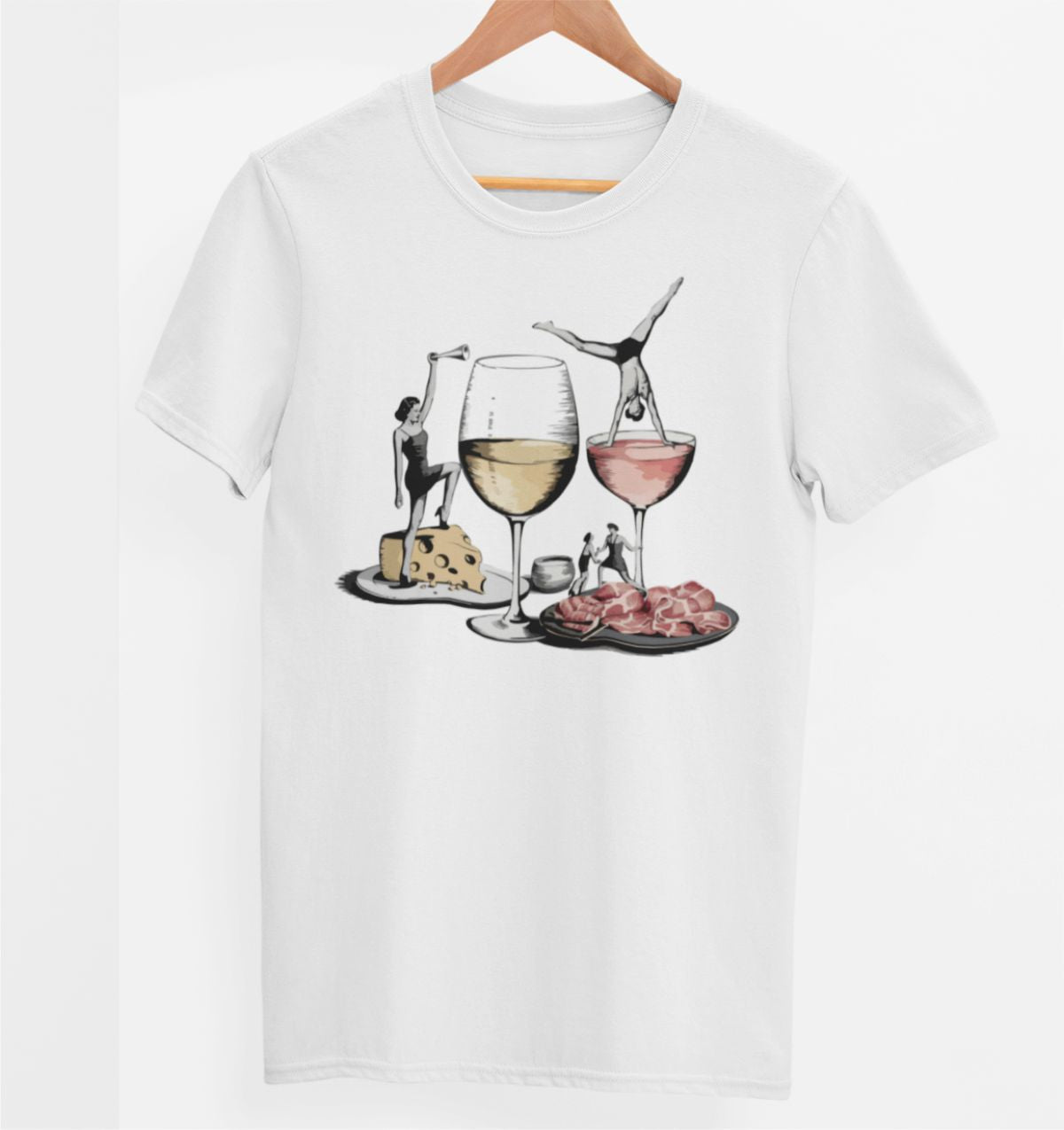 Weißes UNISEX T-Shirt "Piątkowe echa"