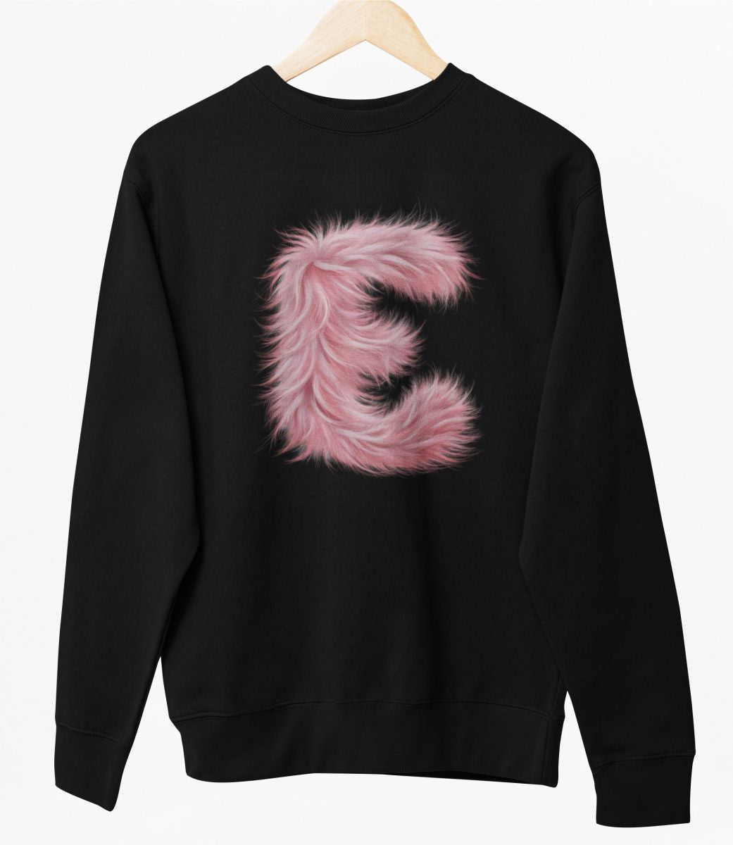 Čierny UNISEX pulóver „Písmeno E“