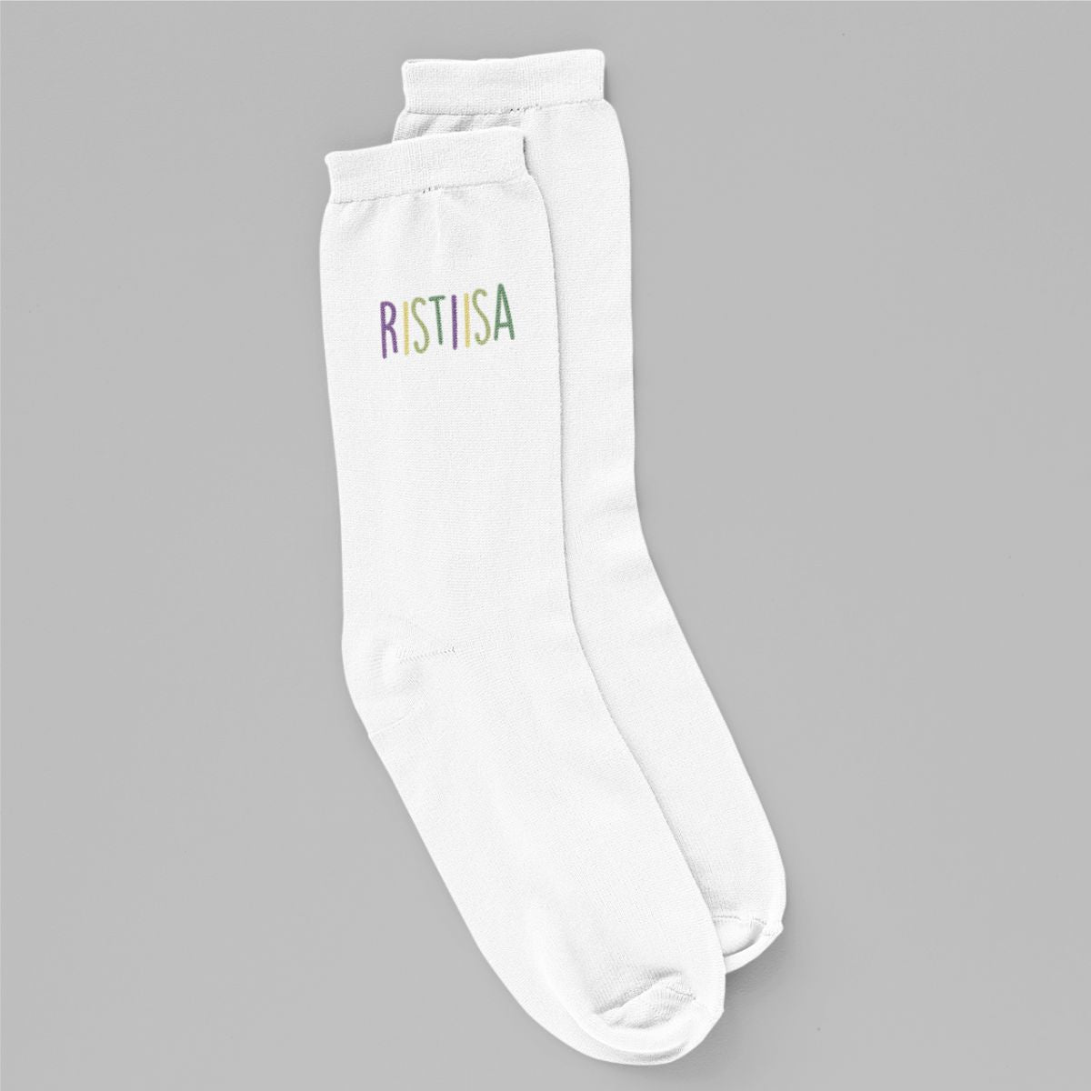 Valged sokid "Värviline ristiisa"