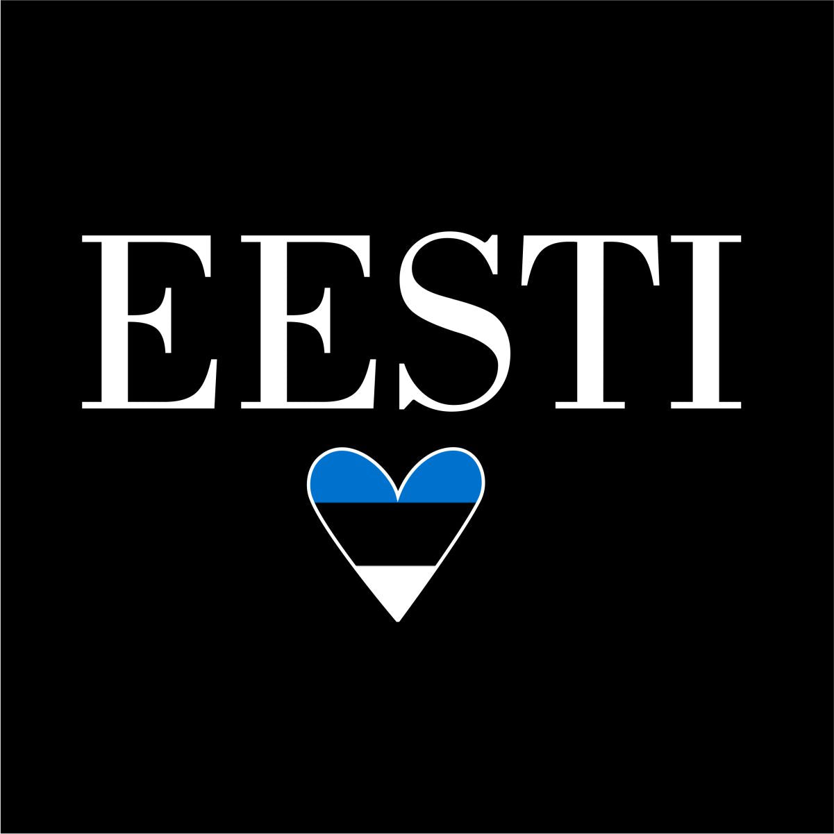 Must unisex T-särk "Eesti"