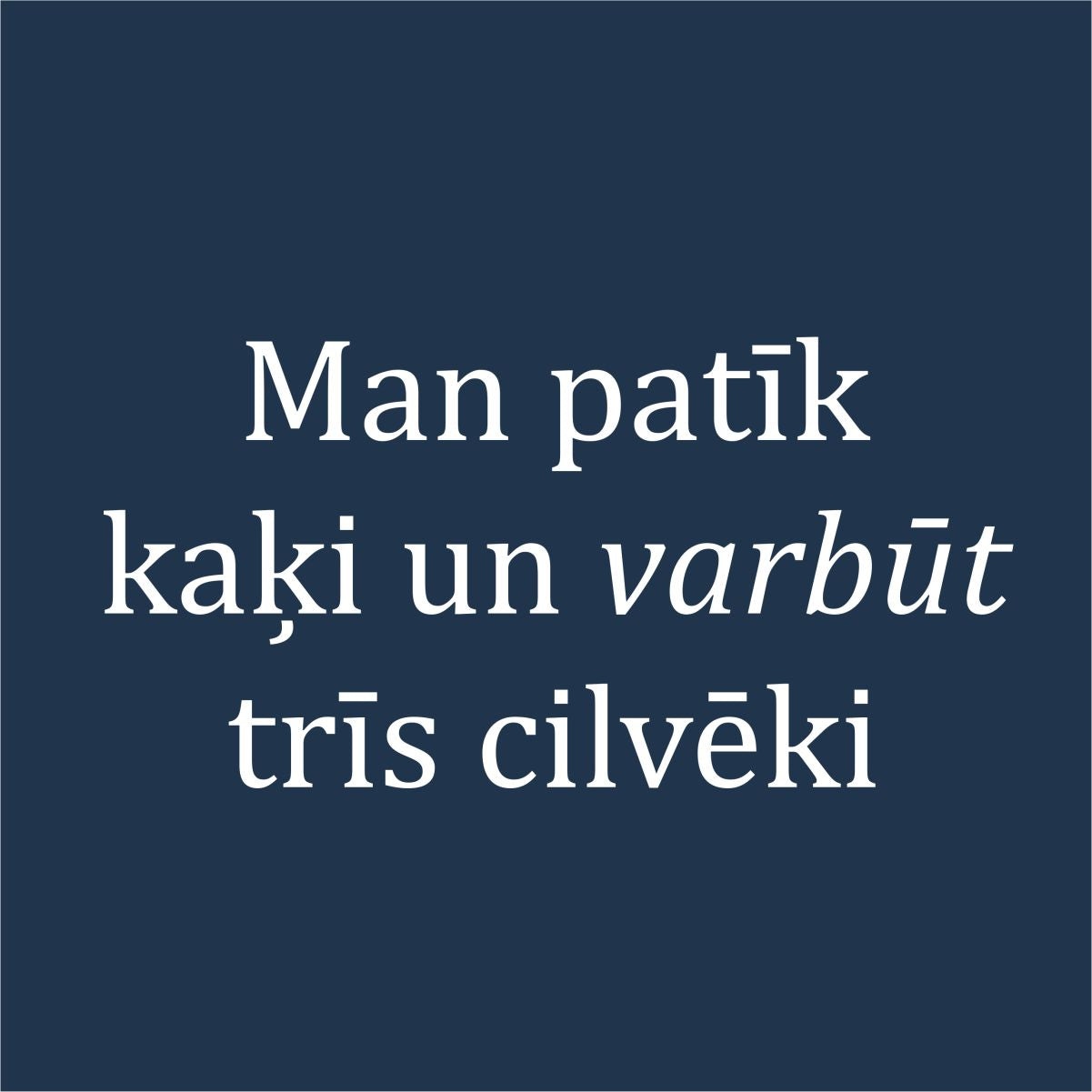 Zils UNISEX džemperis bez kapuces "Man patīk kaķi un varbūt trīs cilvēki"