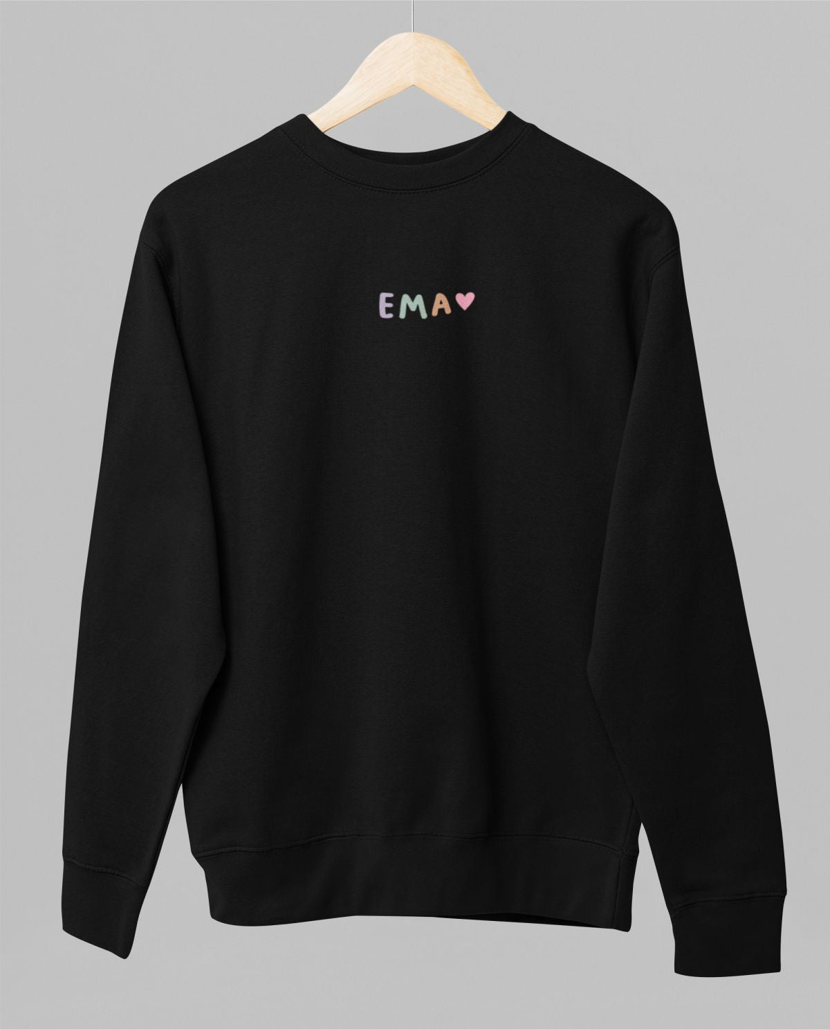 Must UNISEX dressipluus ilma kapuutsita "Värviline ema"