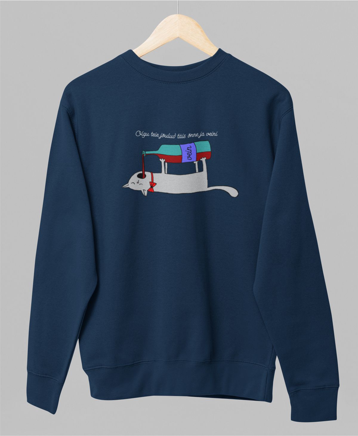 Sinine UNISEX pusaer ilma kapuutsita "Olgu teie"