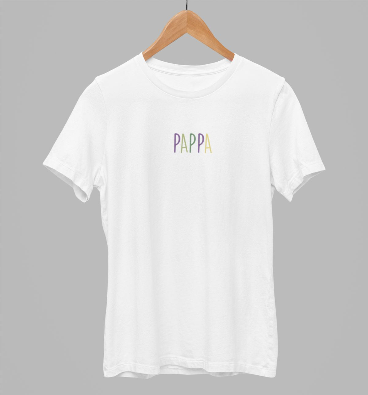 Vit UNISEX T-shirt “Färgglad pappa”