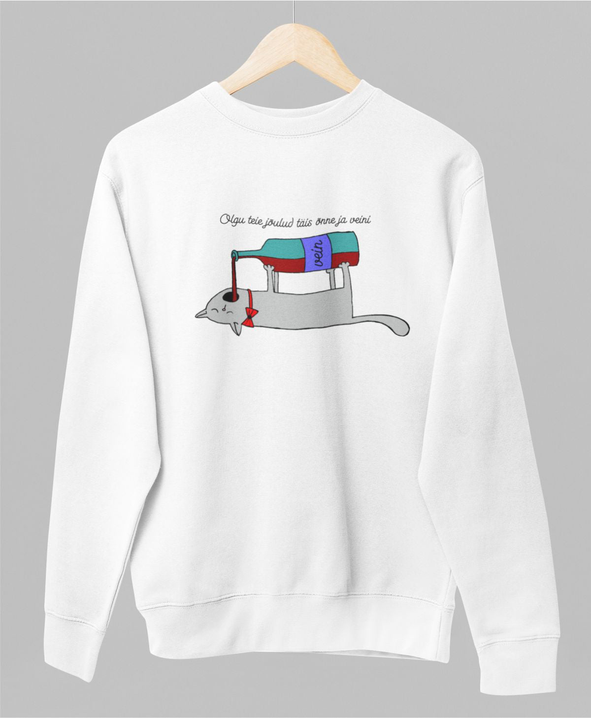 Valge UNISEX pusaer ilma kapuutsita "Olgu teie"